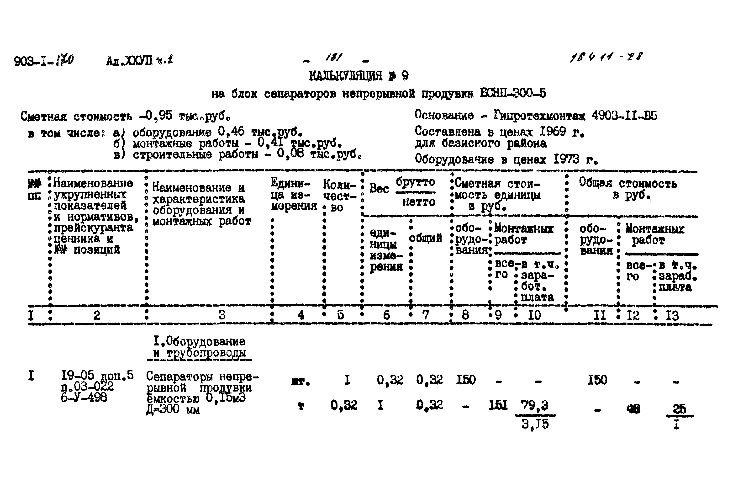 Типовой проект 903-1-170