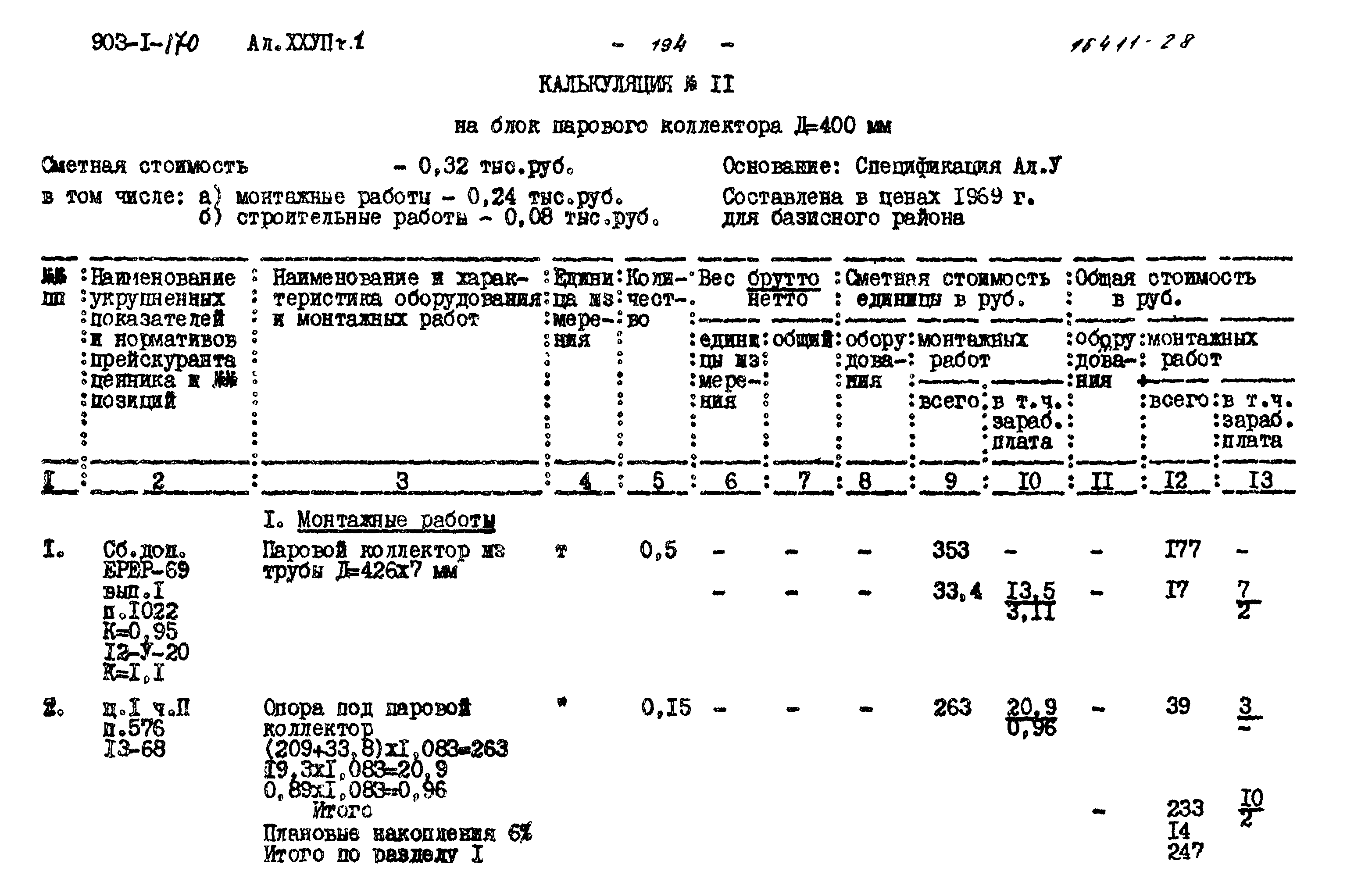 Типовой проект 903-1-170