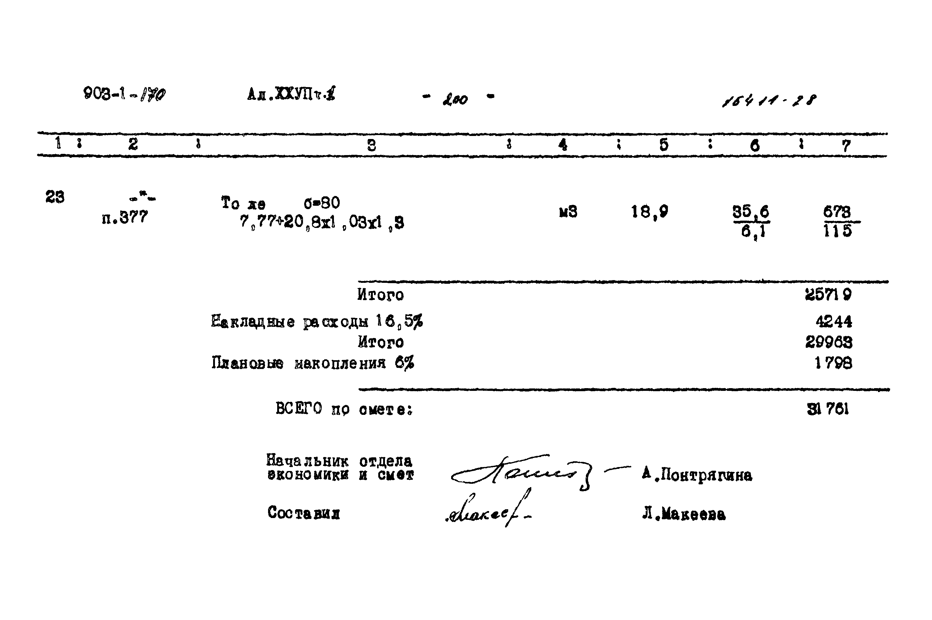 Типовой проект 903-1-170