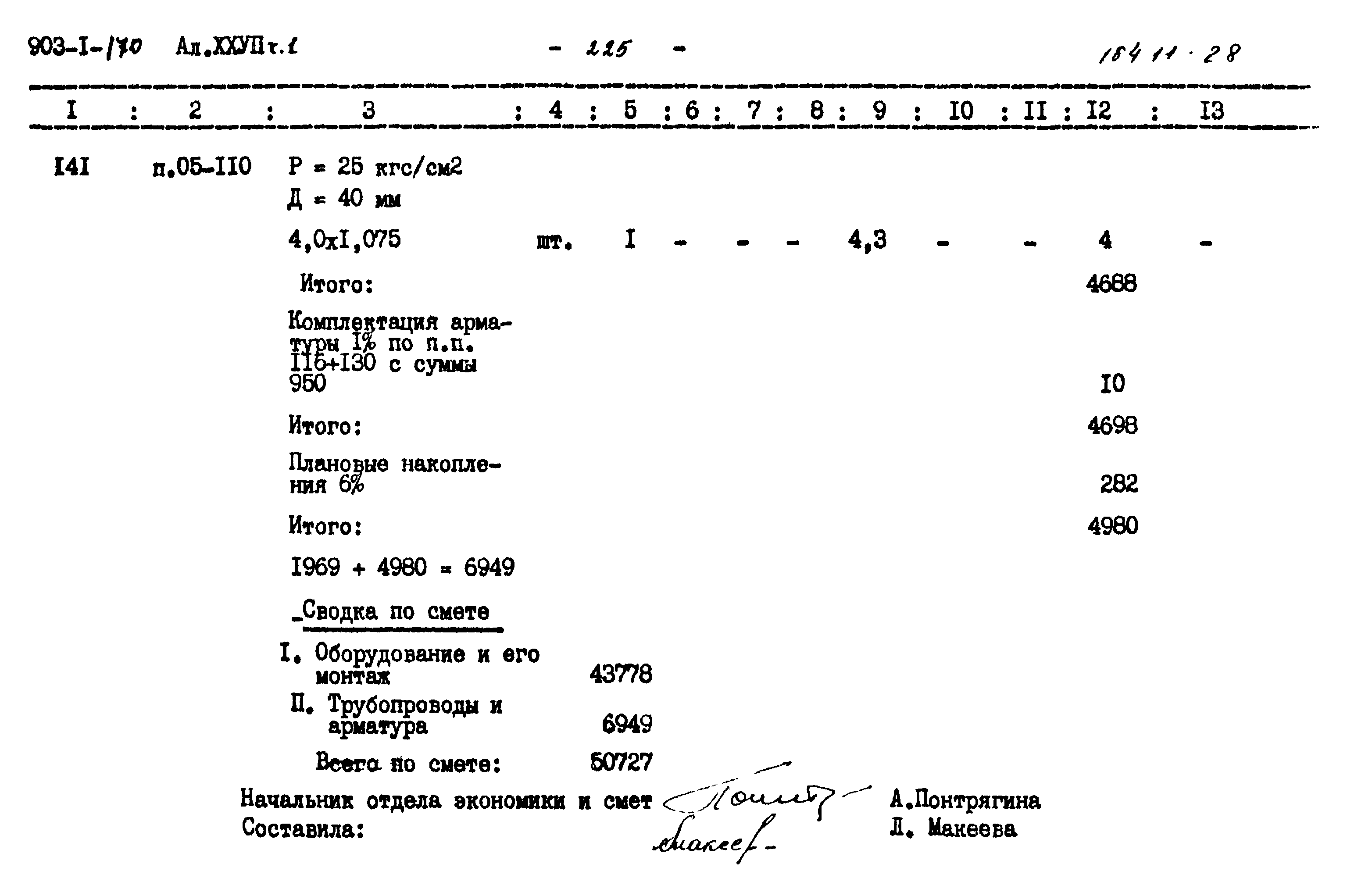 Типовой проект 903-1-170