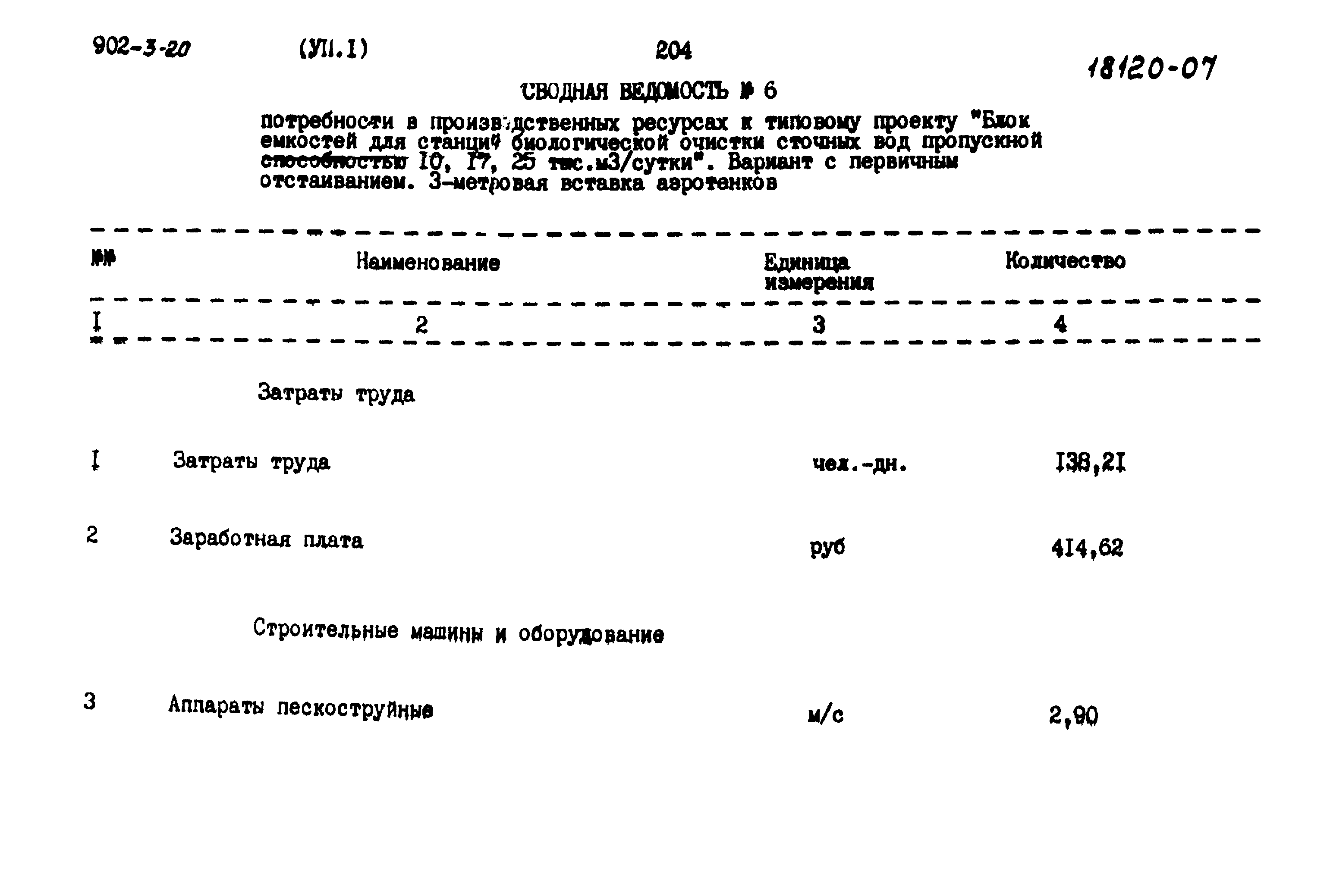Типовой проект 902-3-20