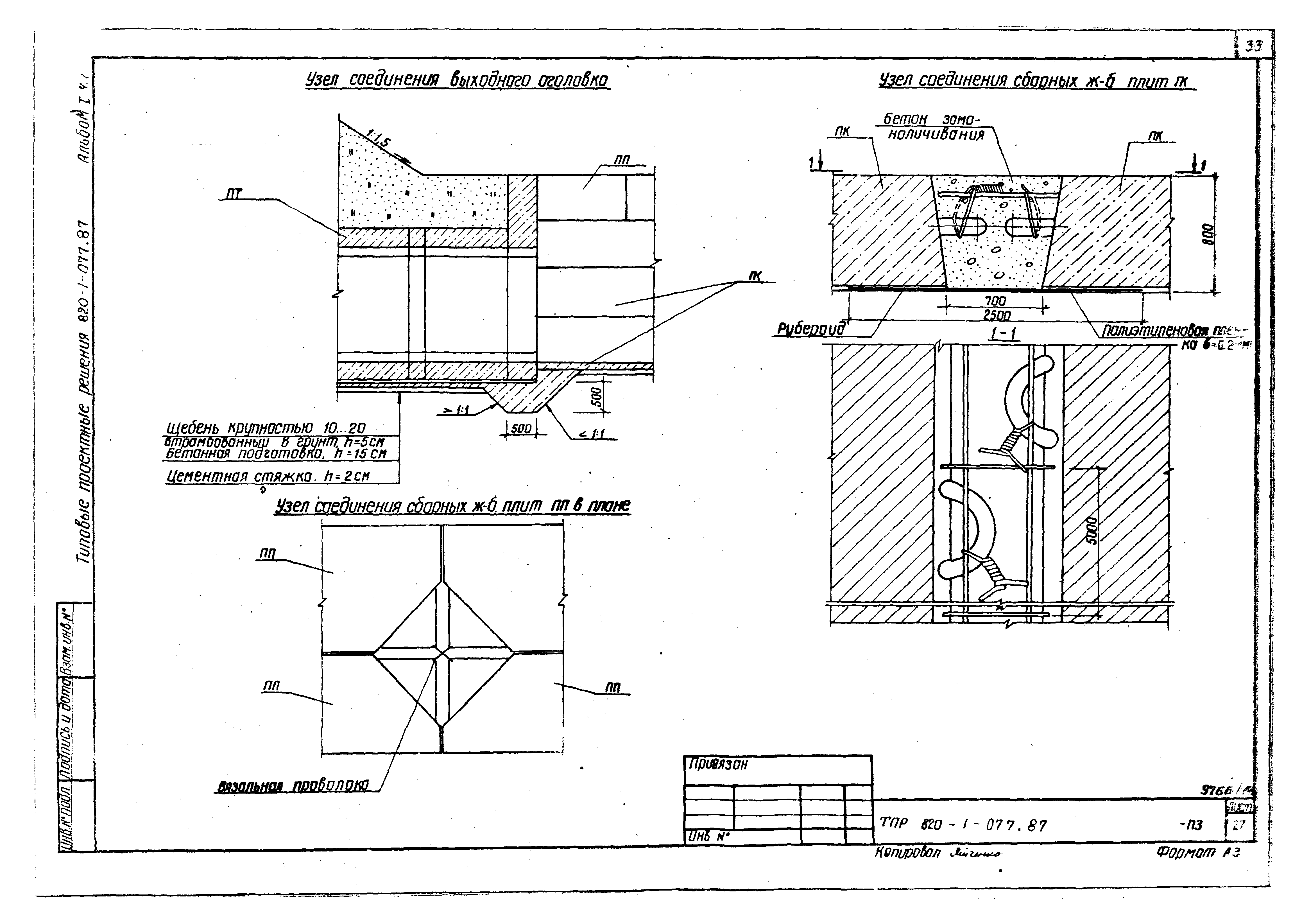 Типовые проектные решения 820-1-077.87