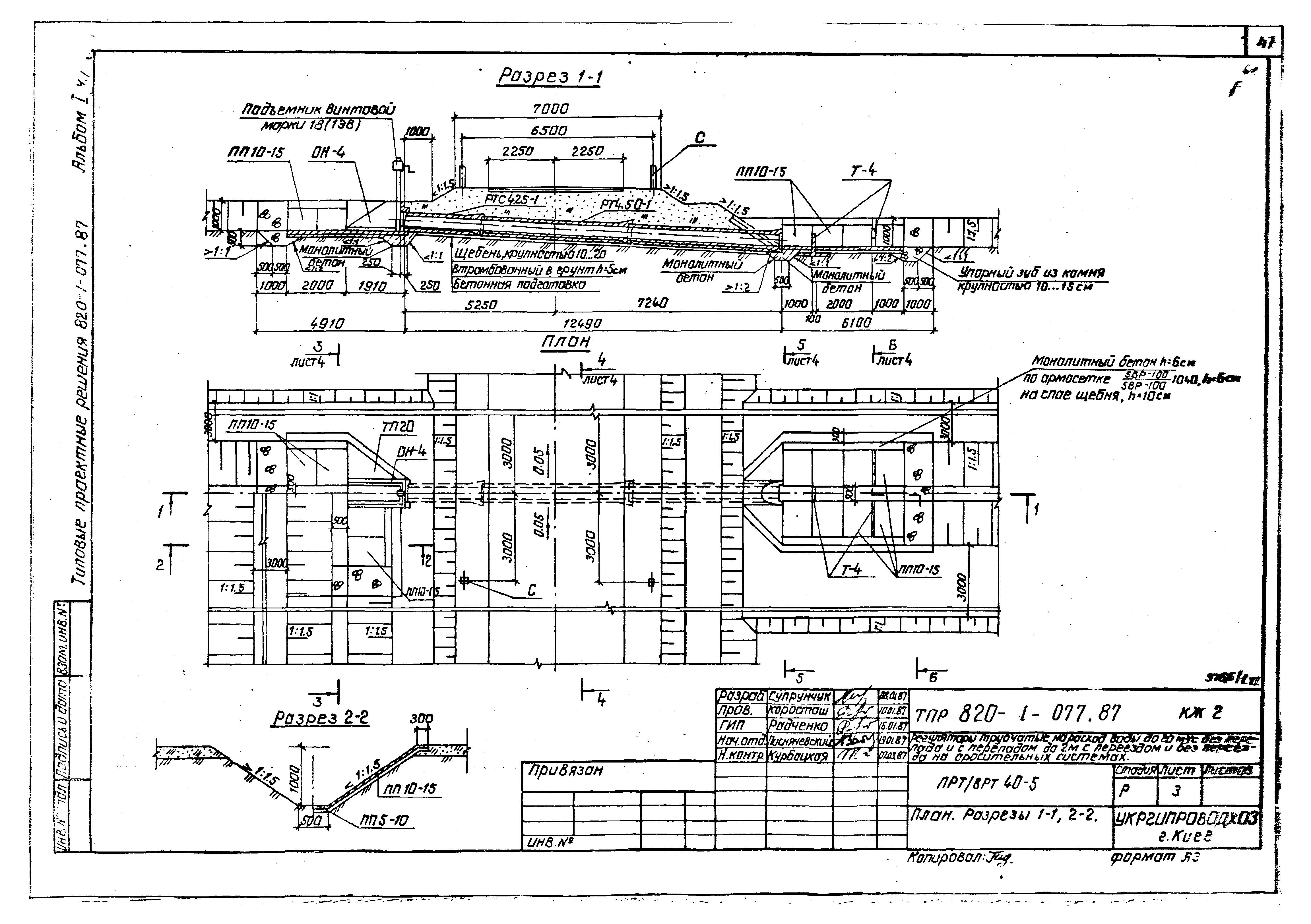 Типовые проектные решения 820-1-077.87