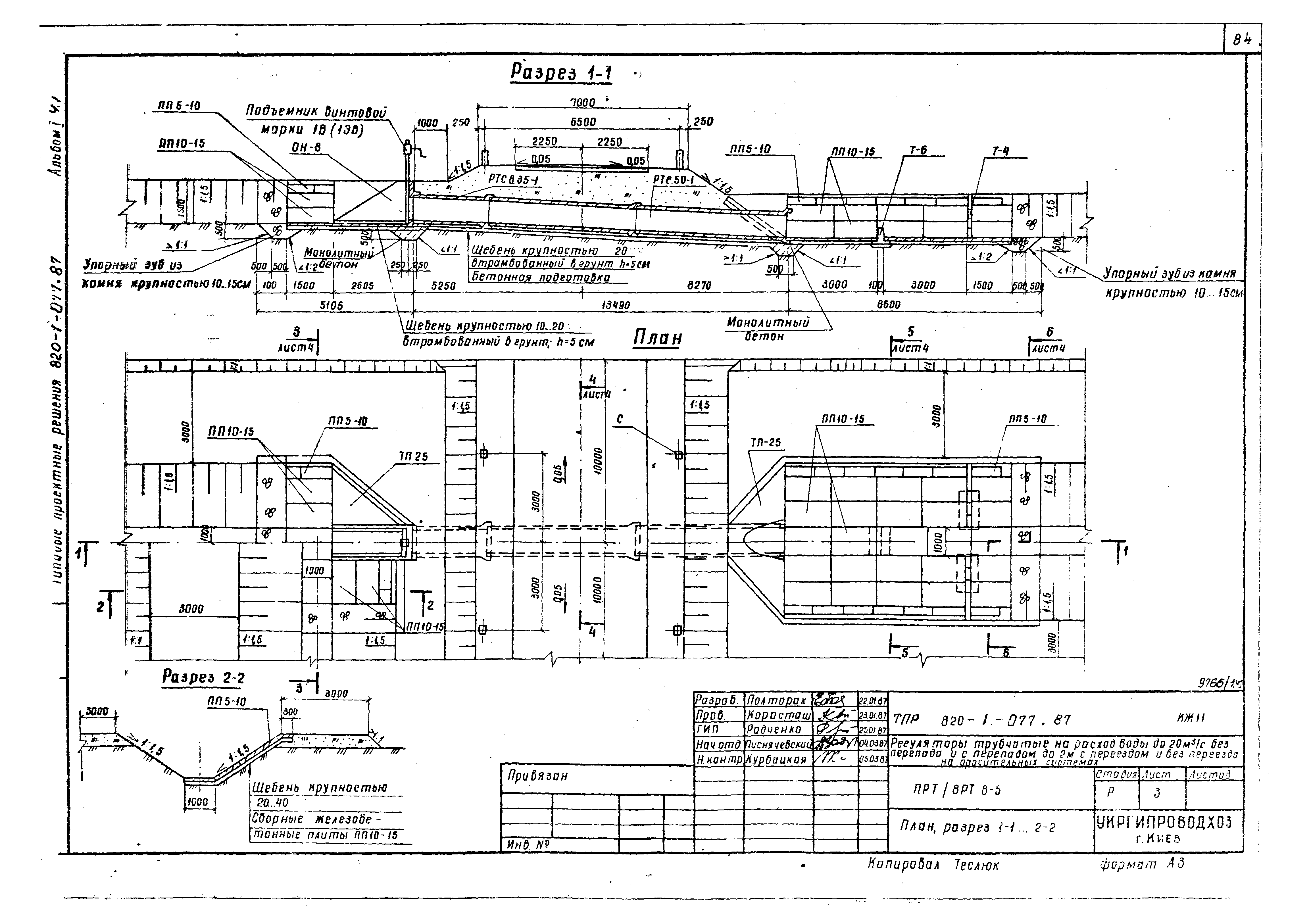 Типовые проектные решения 820-1-077.87