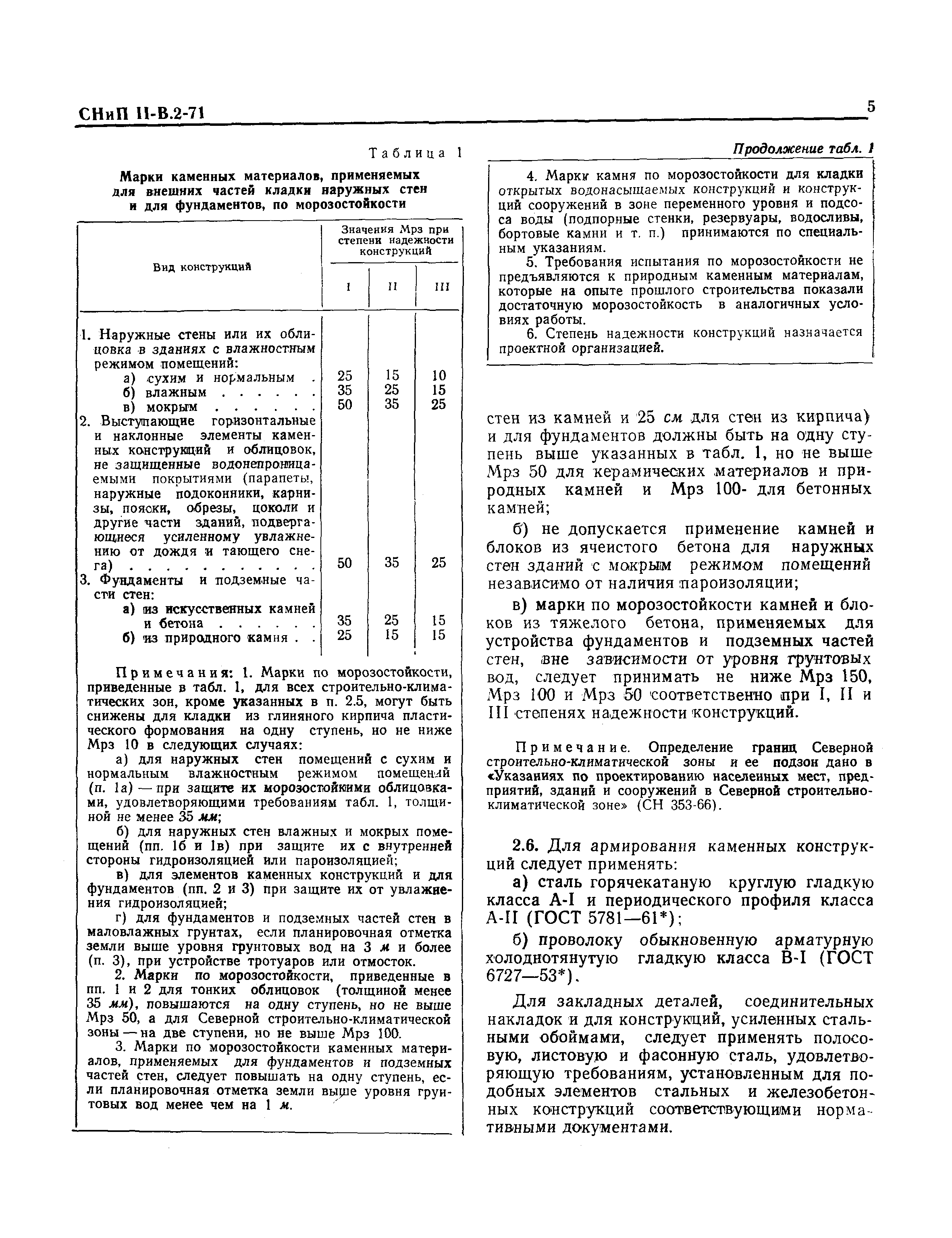 СНиП II-В.2-71