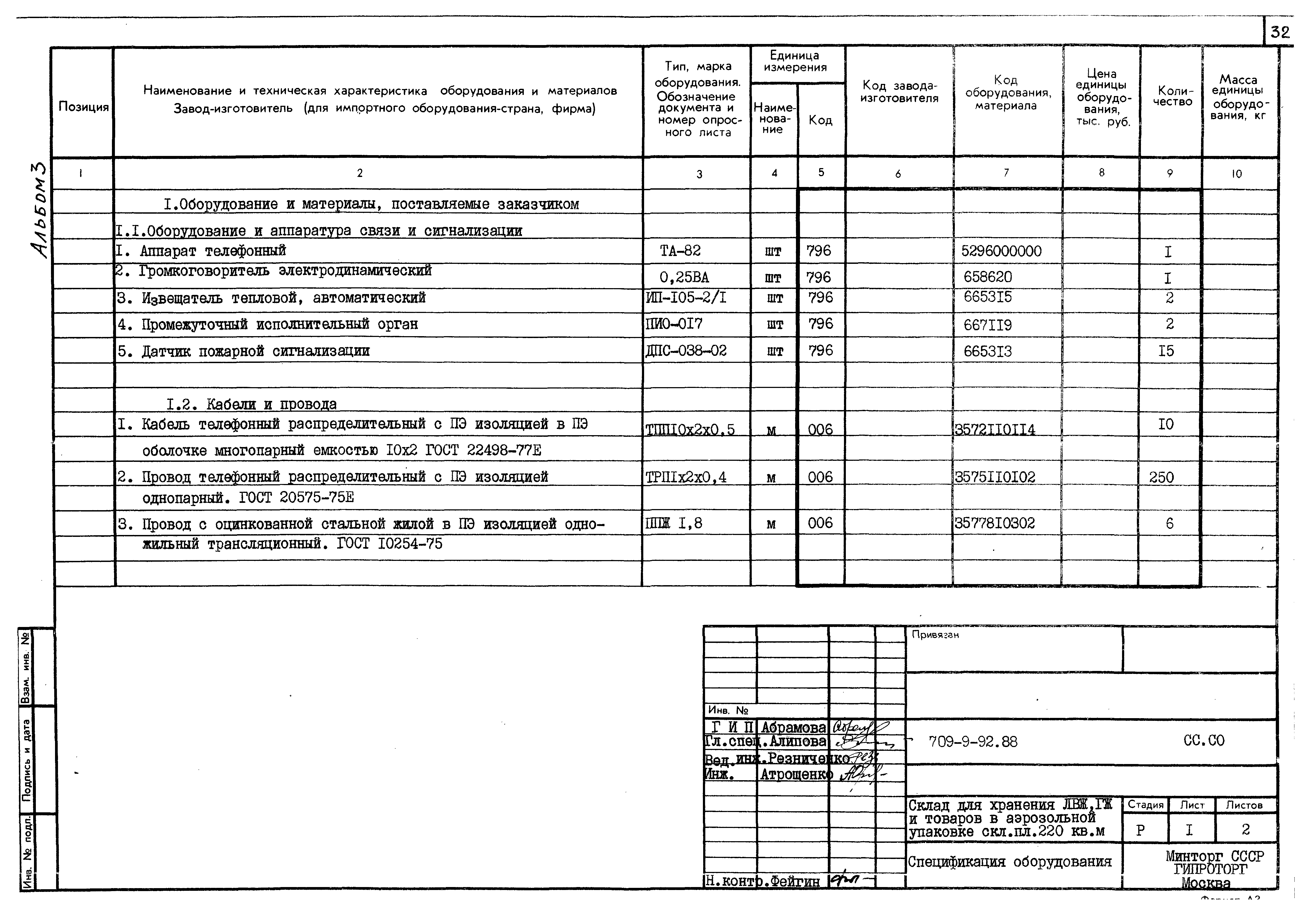 Типовой проект 709-9-92.88