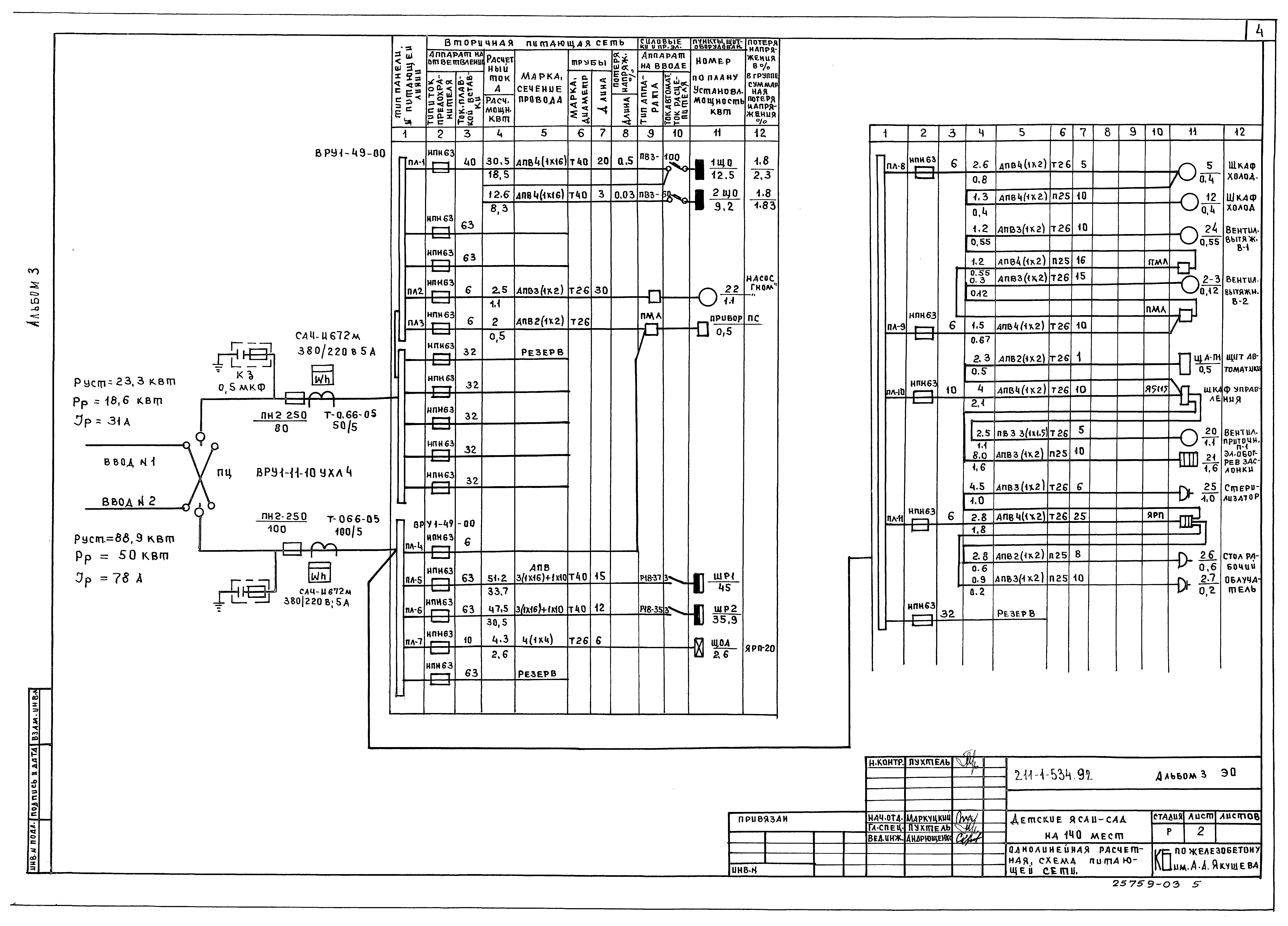 Типовой проект 211-1-534.92