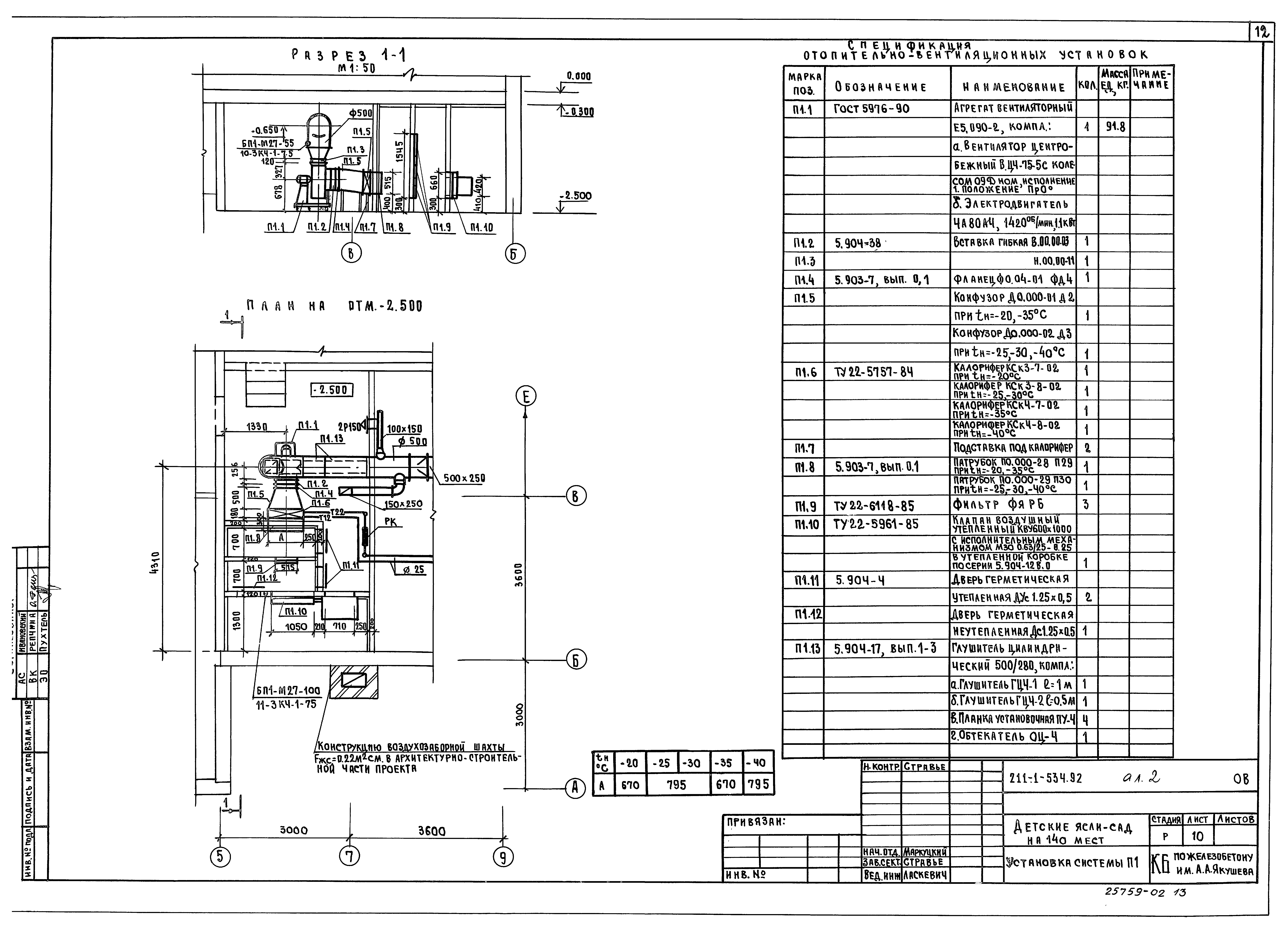 Типовой проект 211-1-534.92