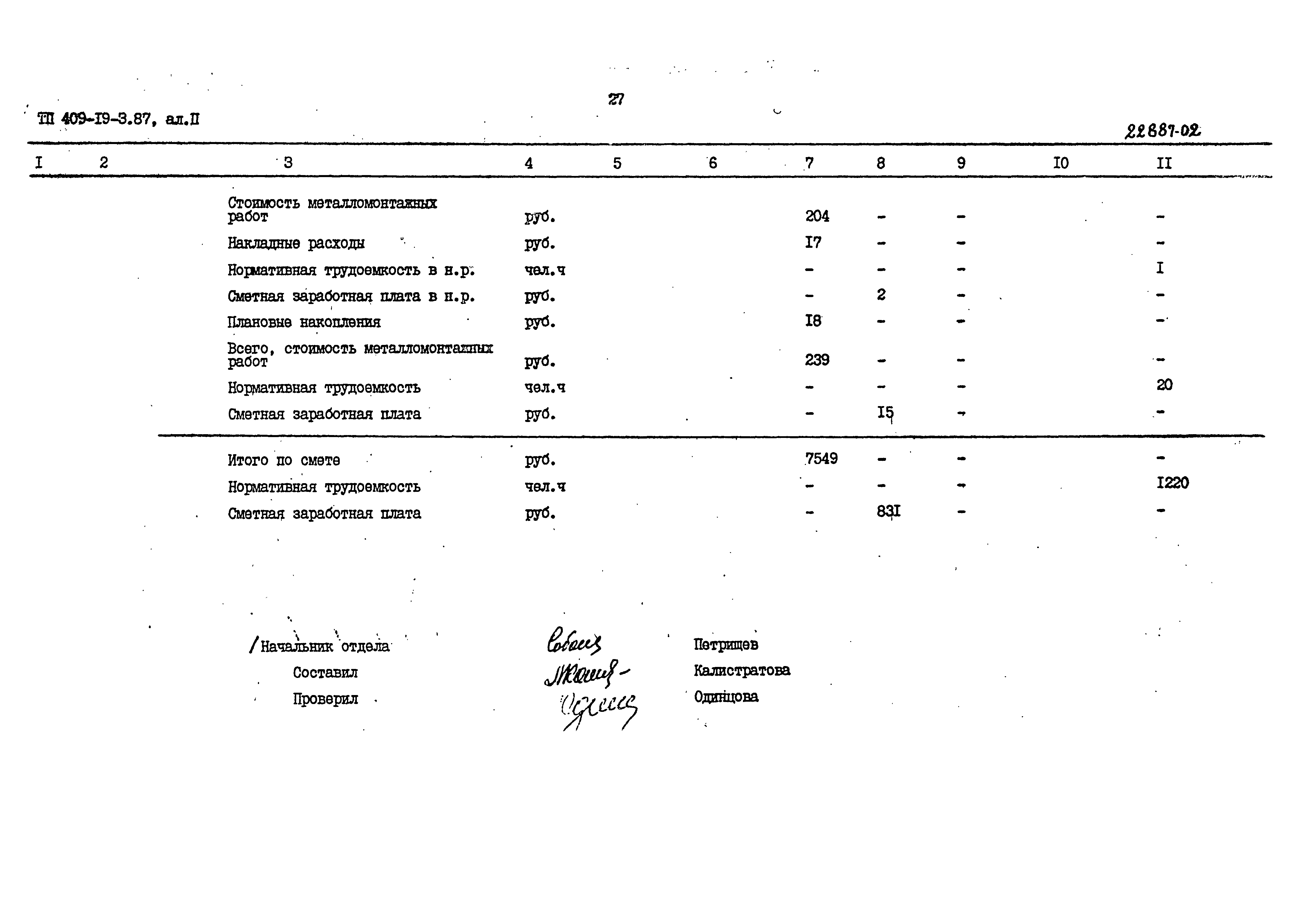 Типовой проект 409-19-3.87