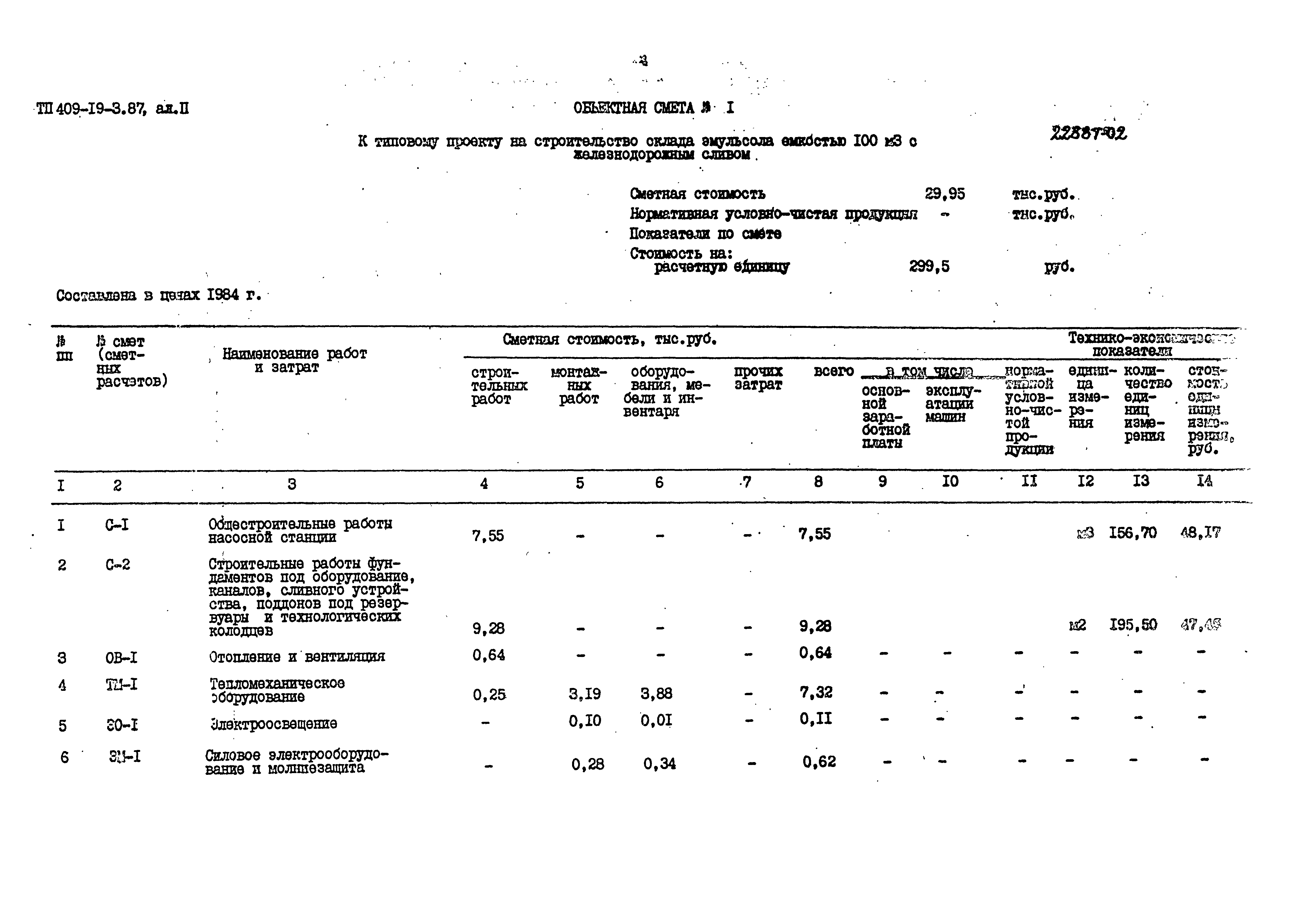 Типовой проект 409-19-3.87