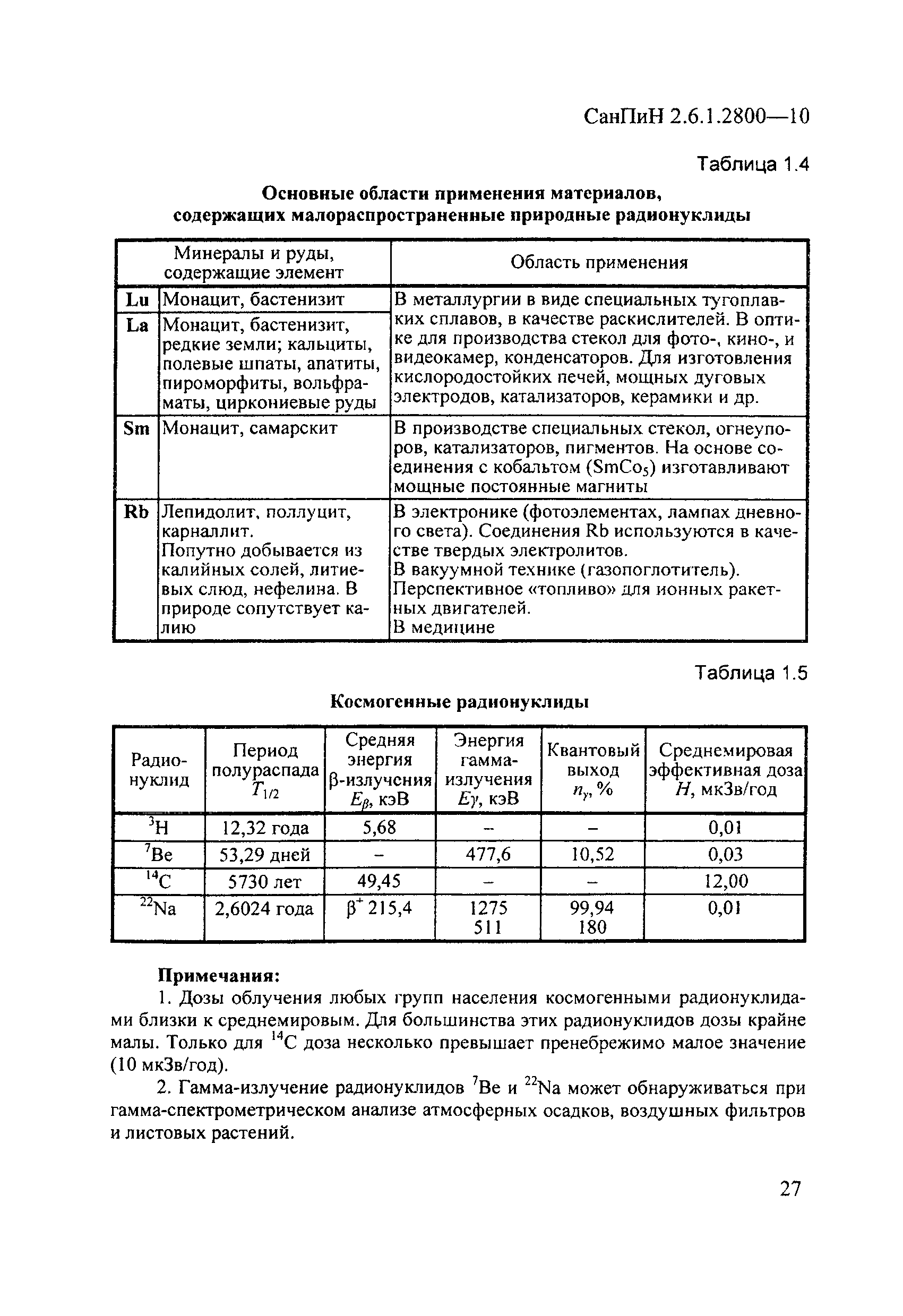 СанПиН 2.6.1.2800-10