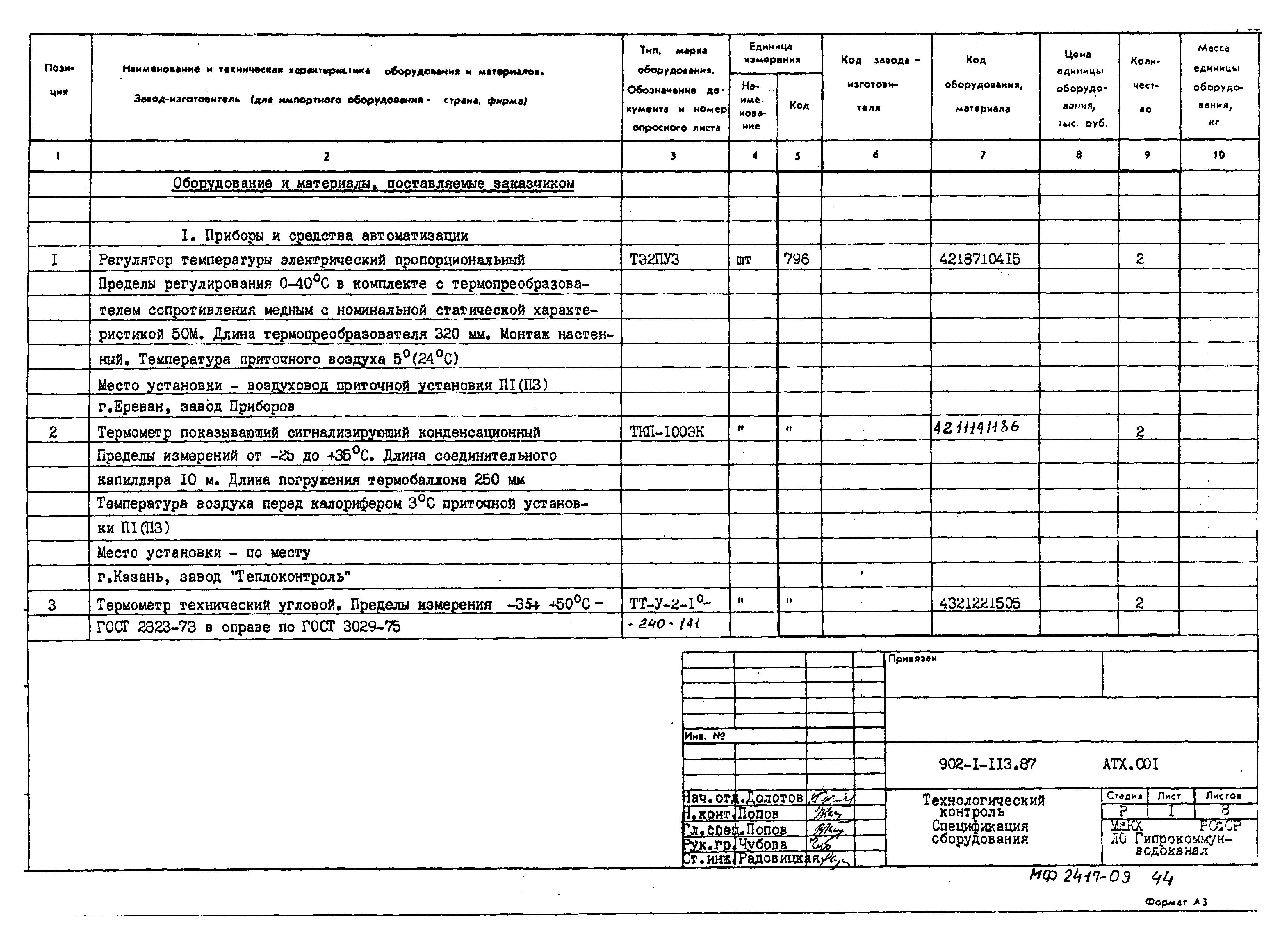 Типовой проект 902-1-120.87