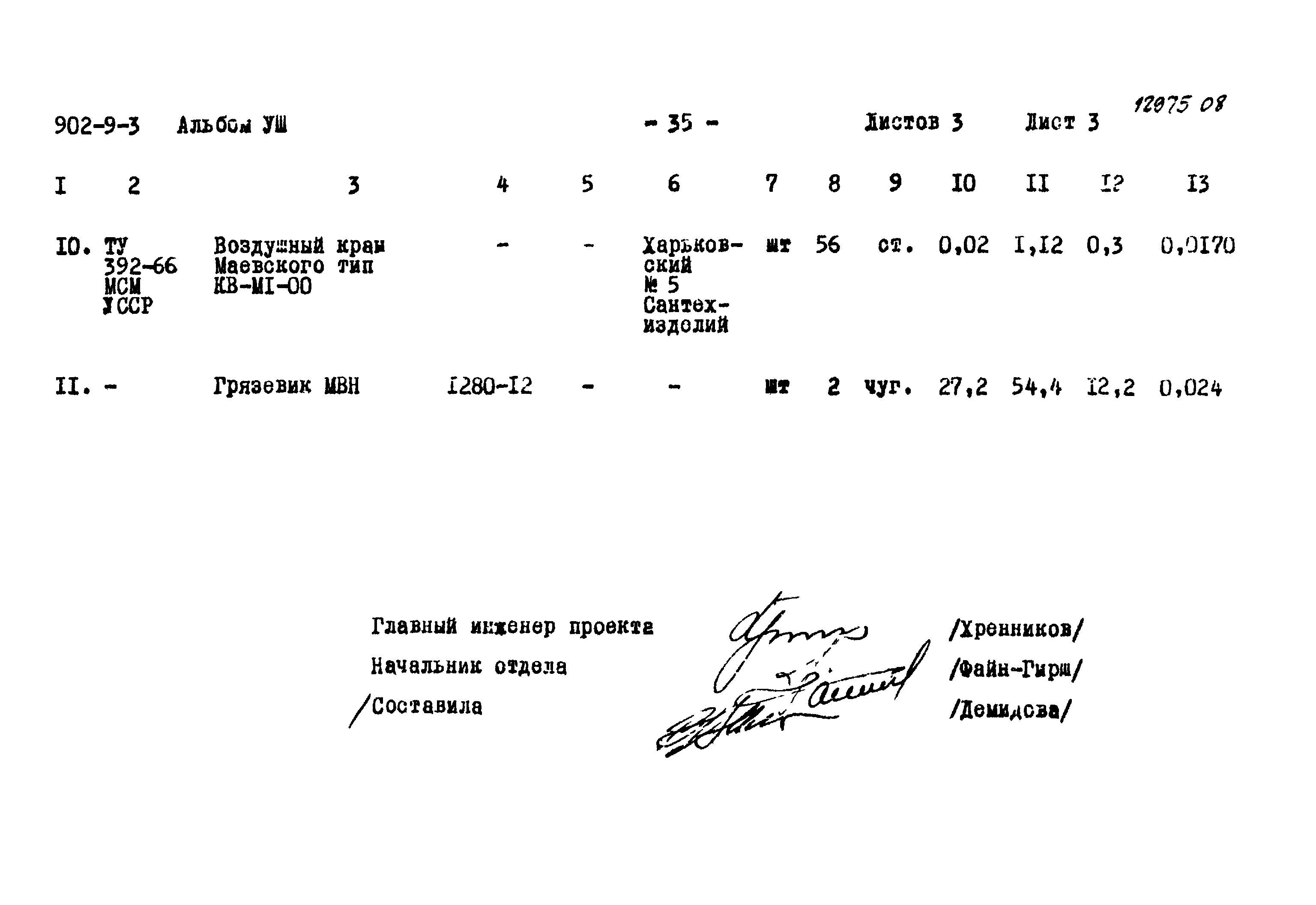 Типовой проект 902-9-3