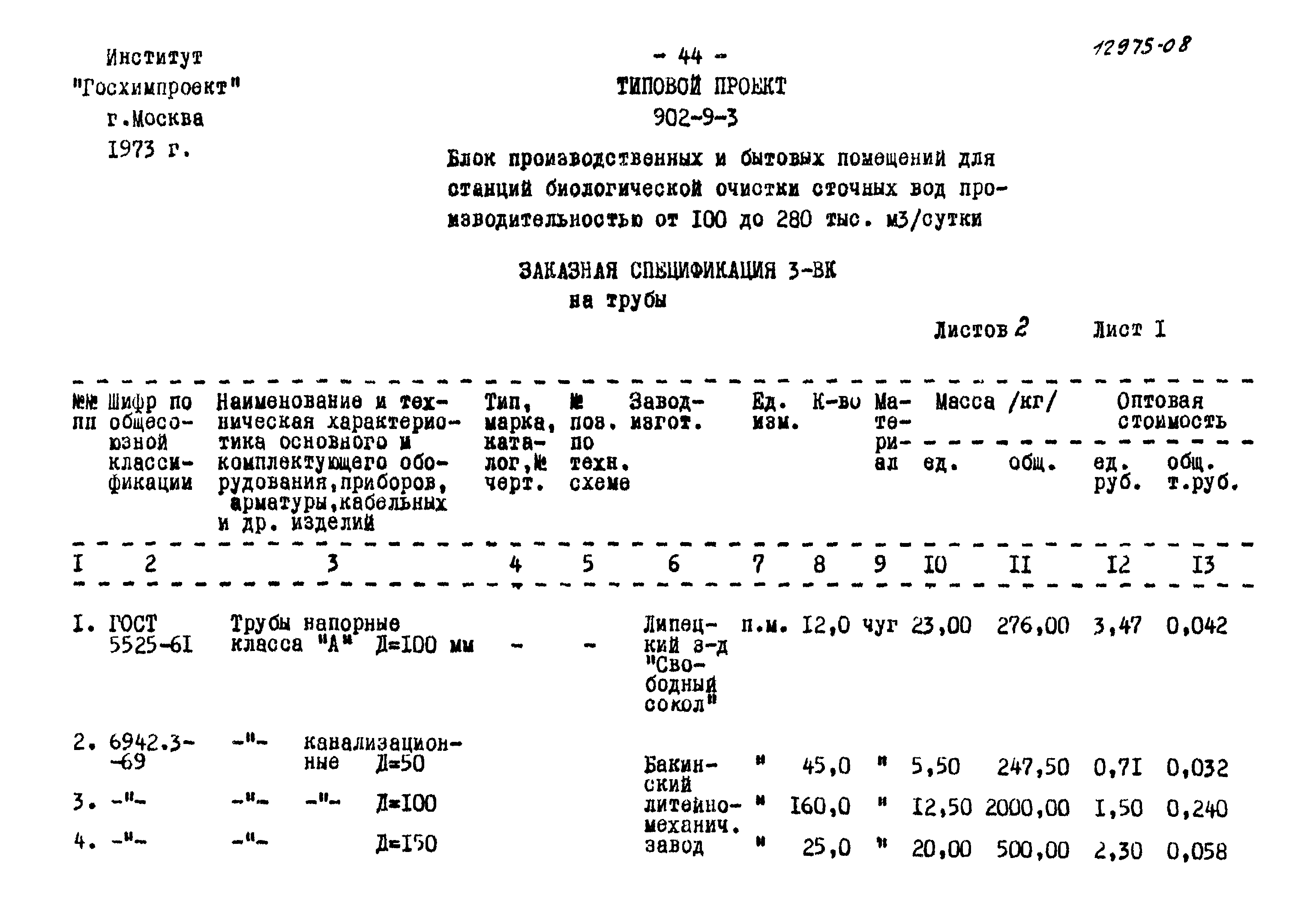 Типовой проект 902-9-3
