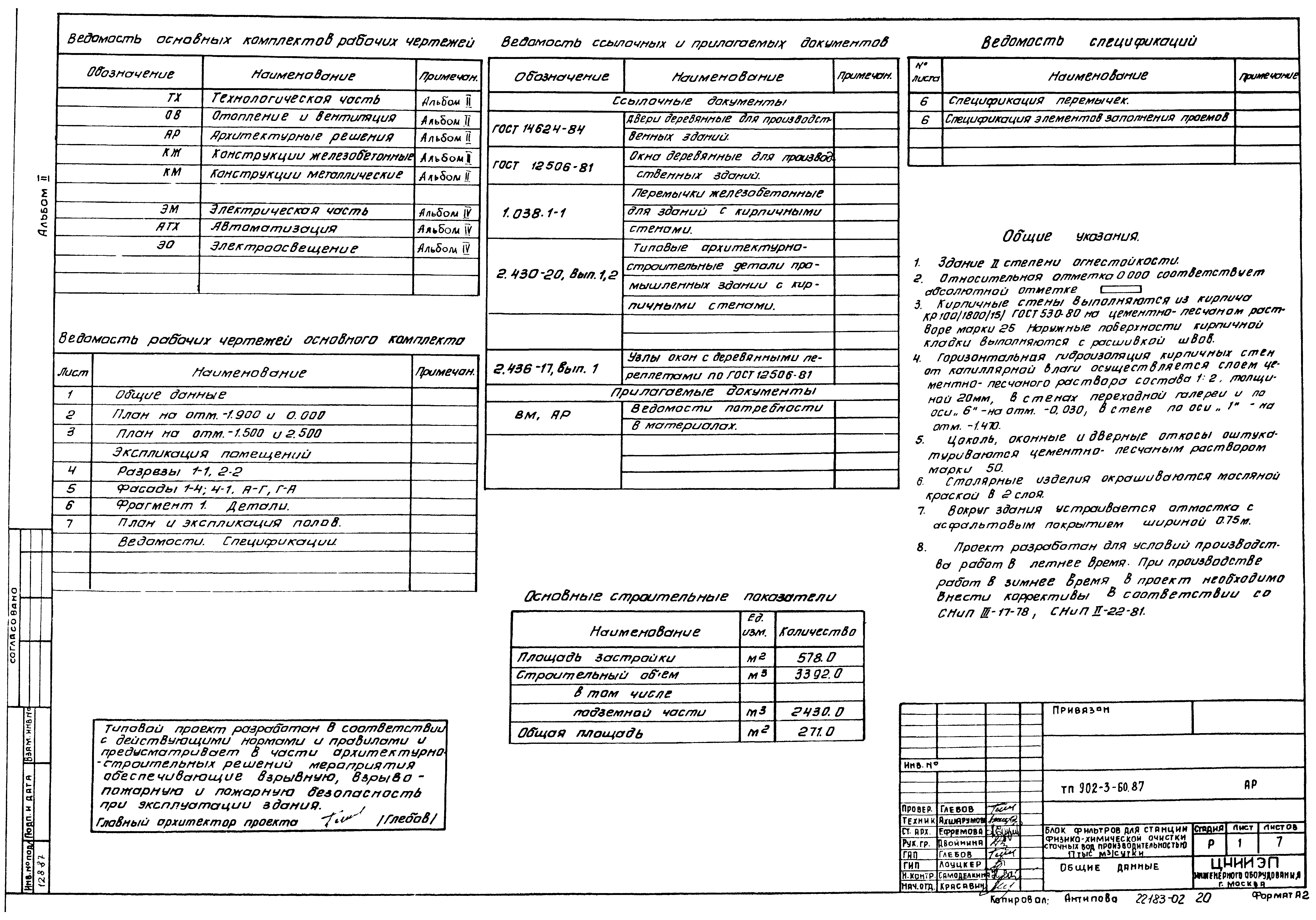 Типовой проект 902-3-60.87