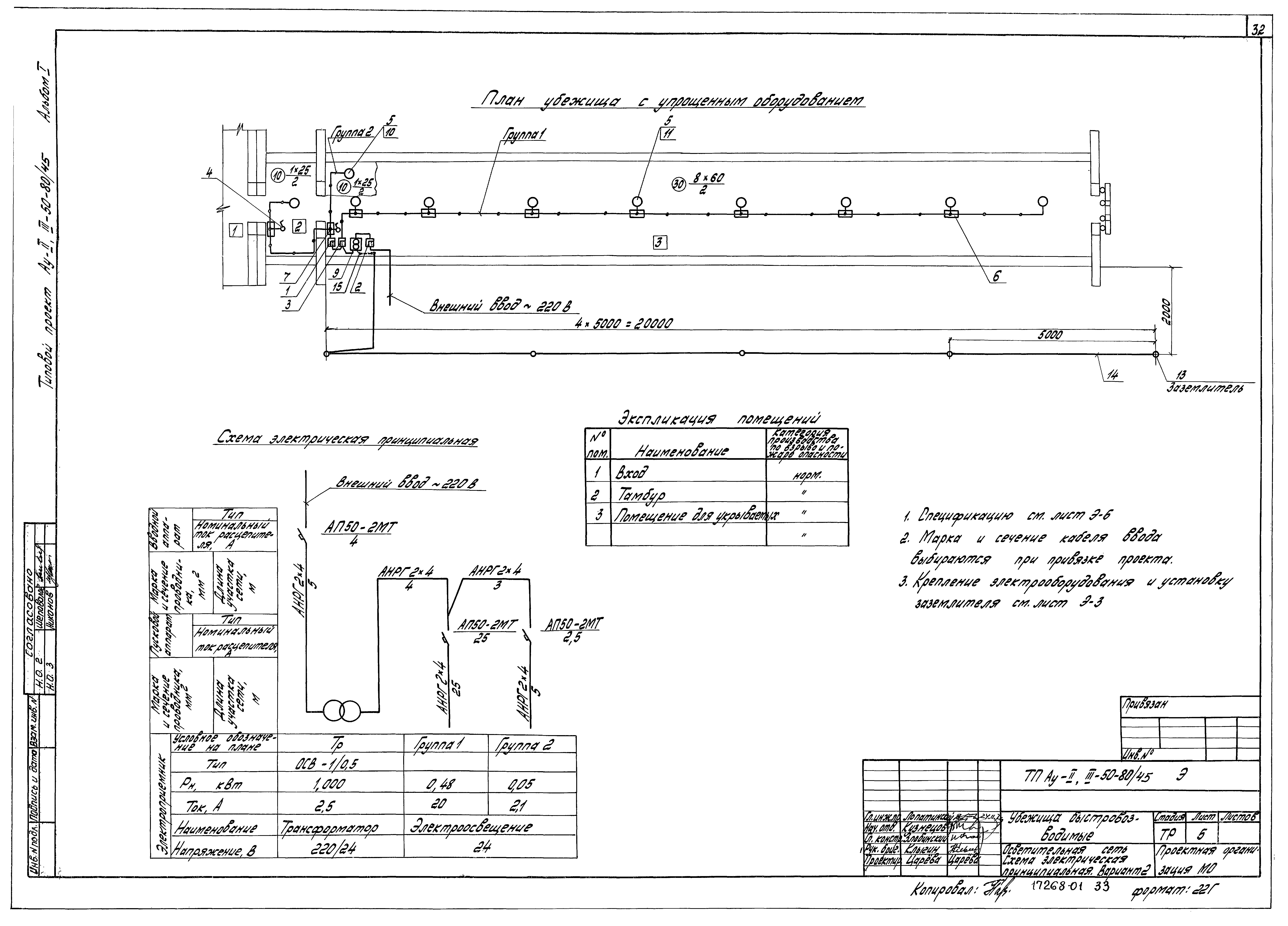 Типовой проект Ау-II,III-50-80/45