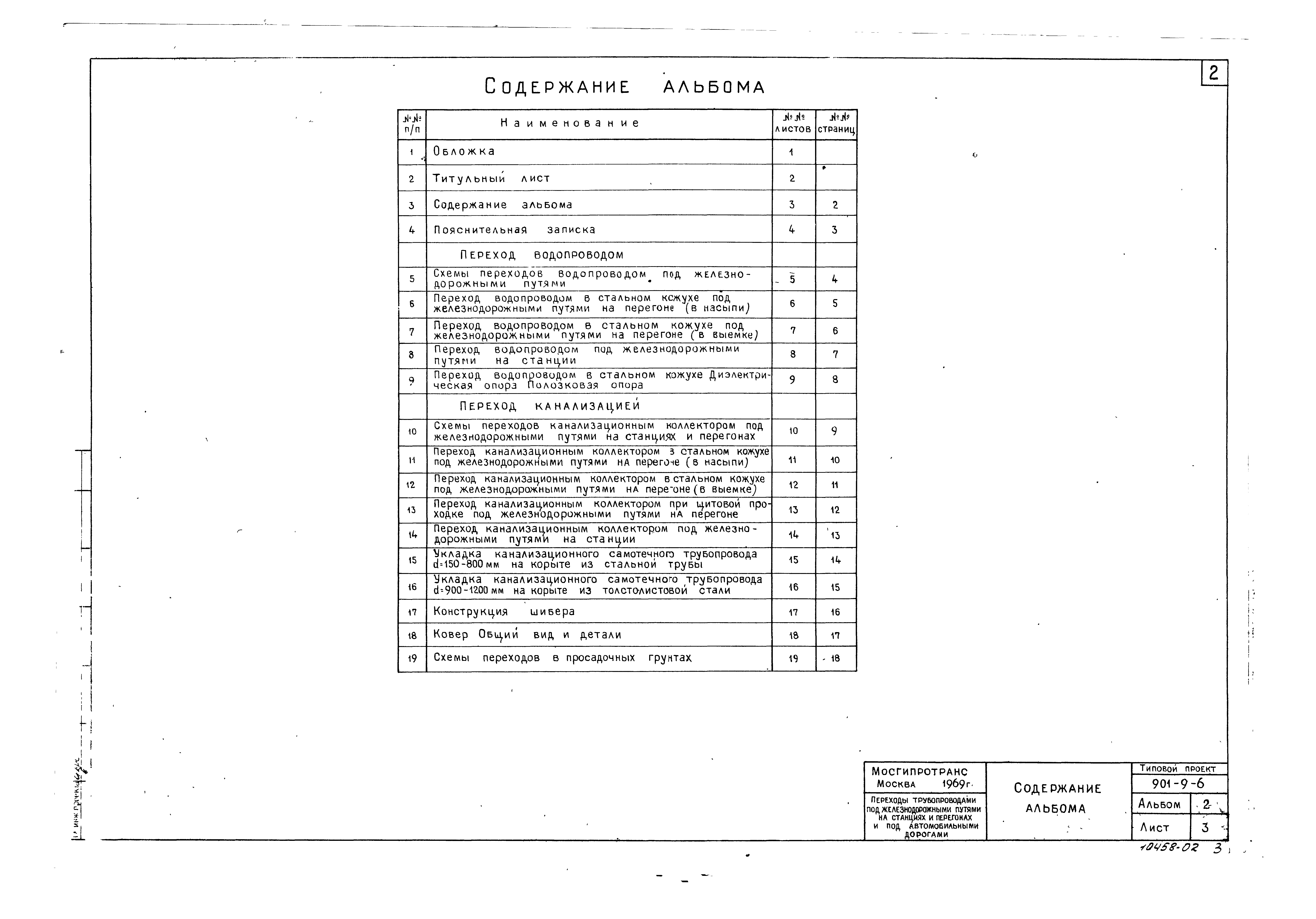 Типовой проект переходы под автомобильными и железными дорогами