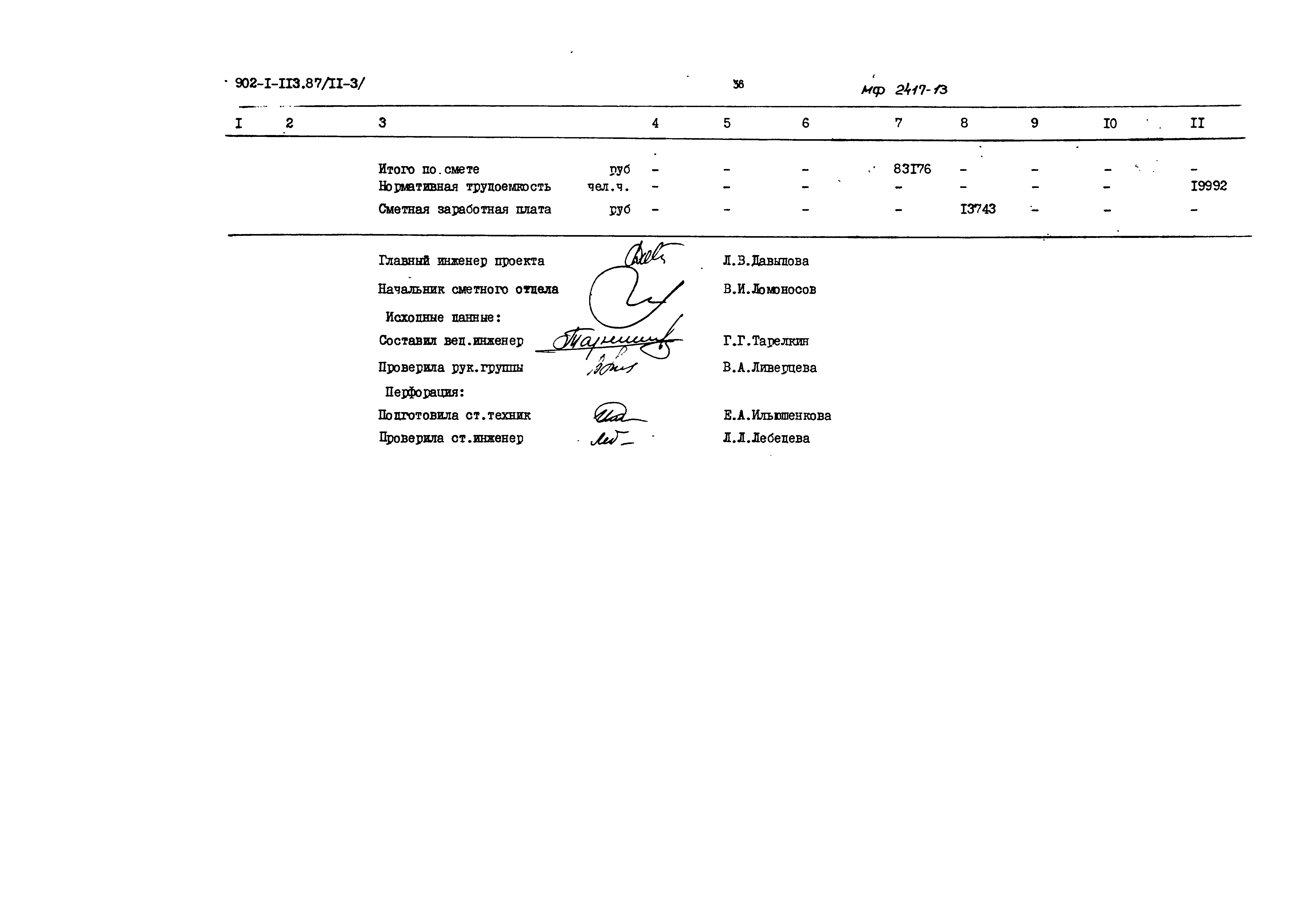 Типовой проект 902-1-113.87