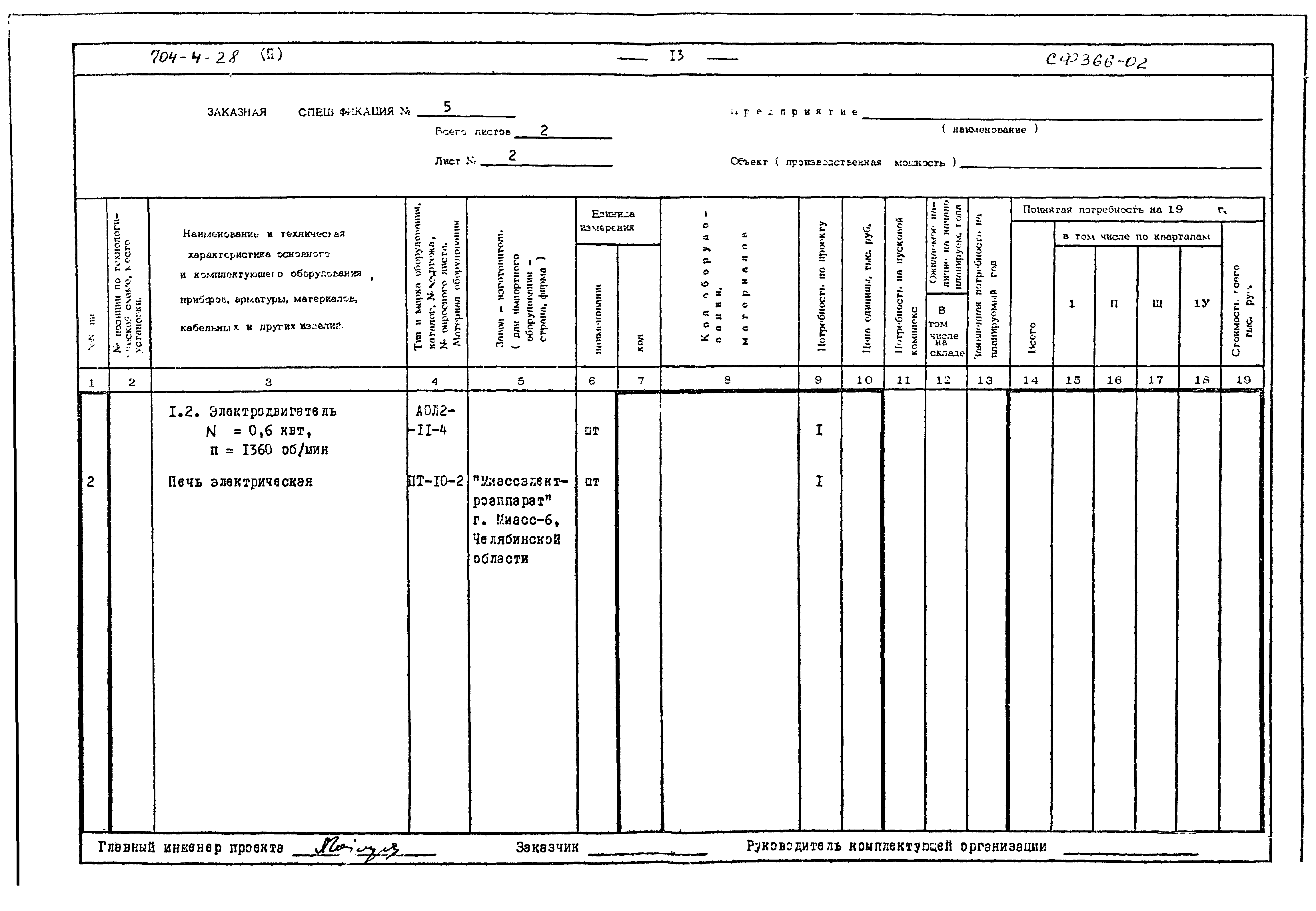 Типовой проект 704-4-28