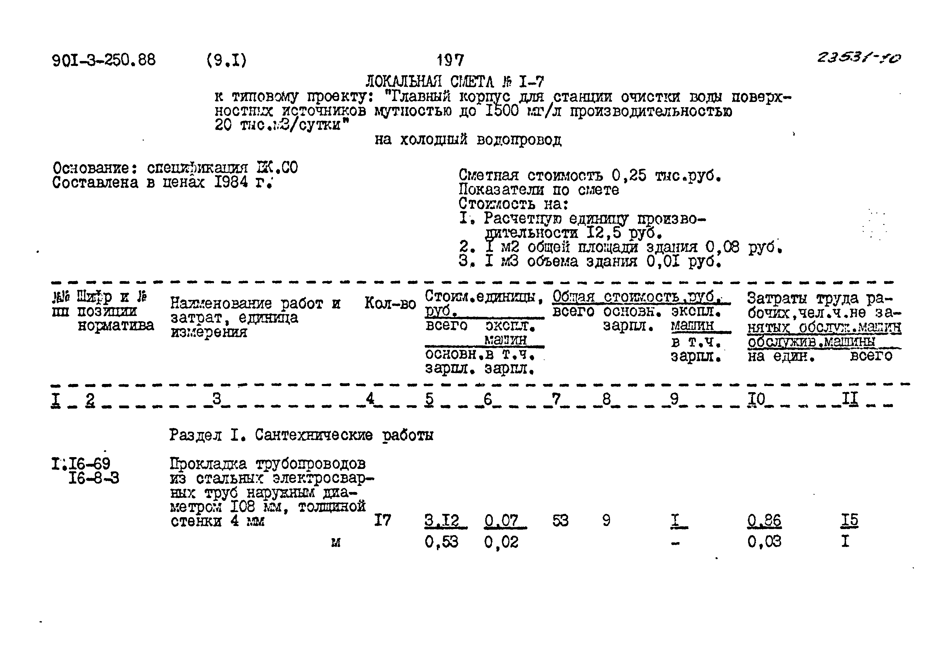 Типовой проект 901-3-250.88