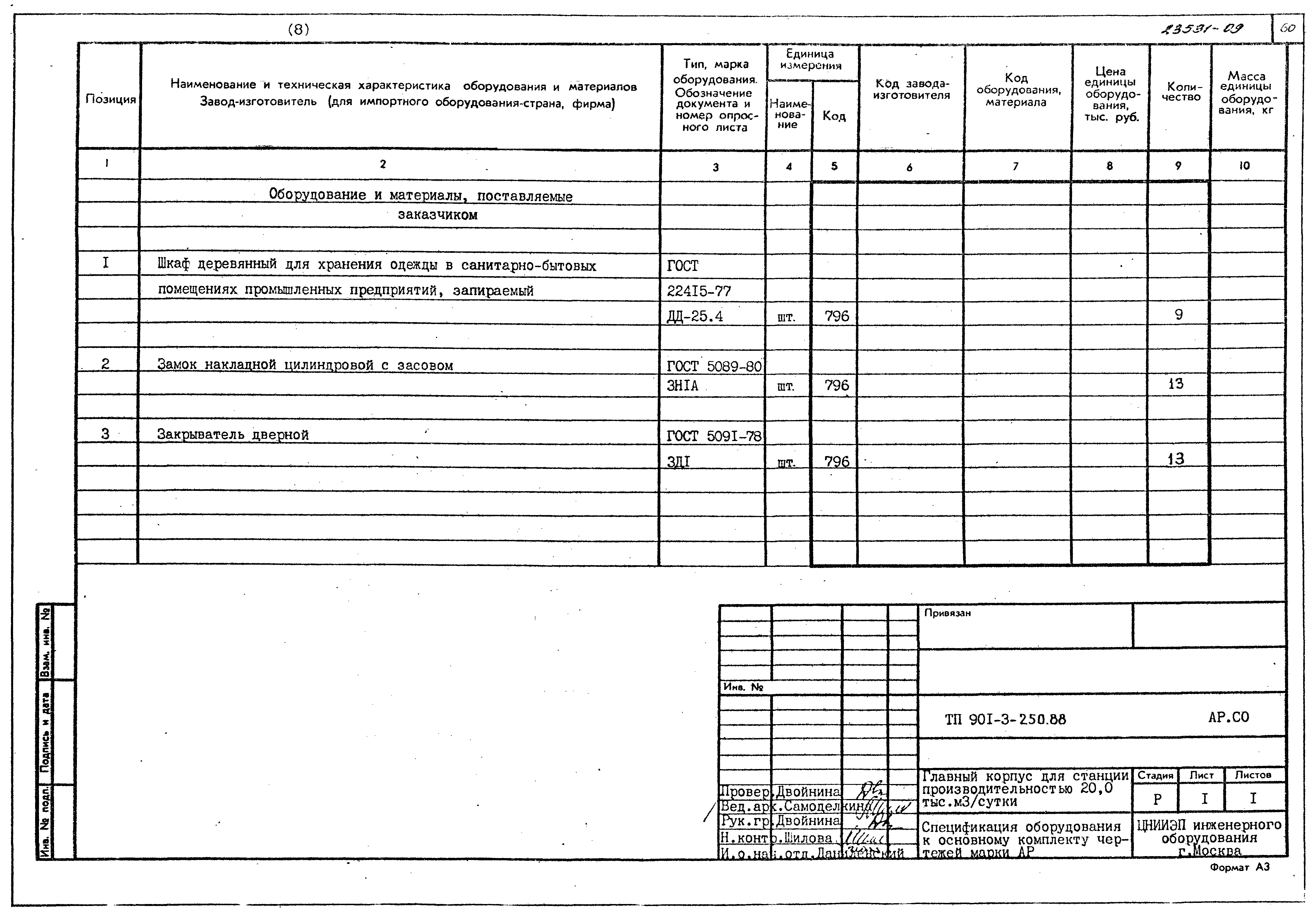 Типовой проект 901-3-250.88