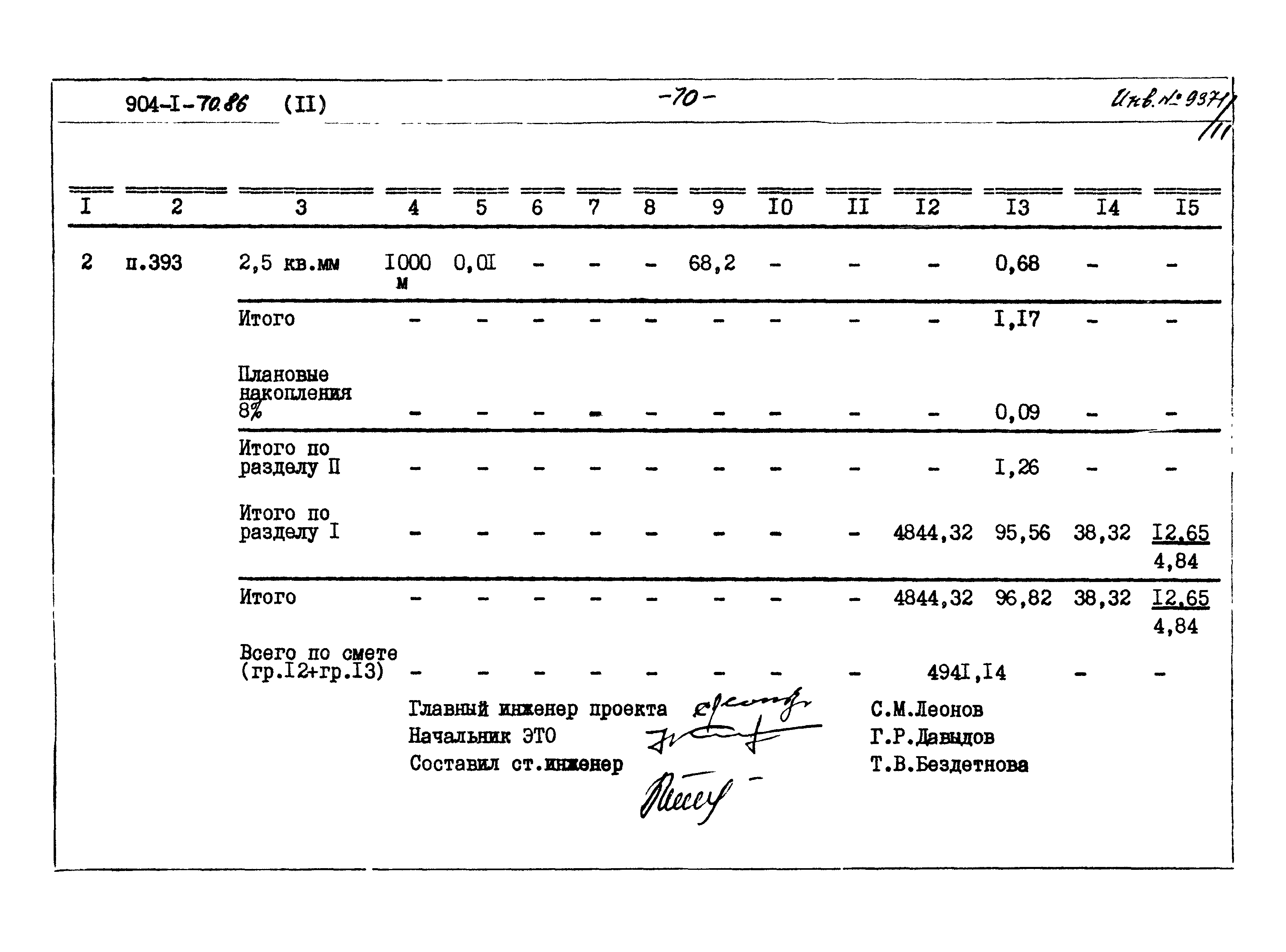 Типовой проект 904-1-70.86