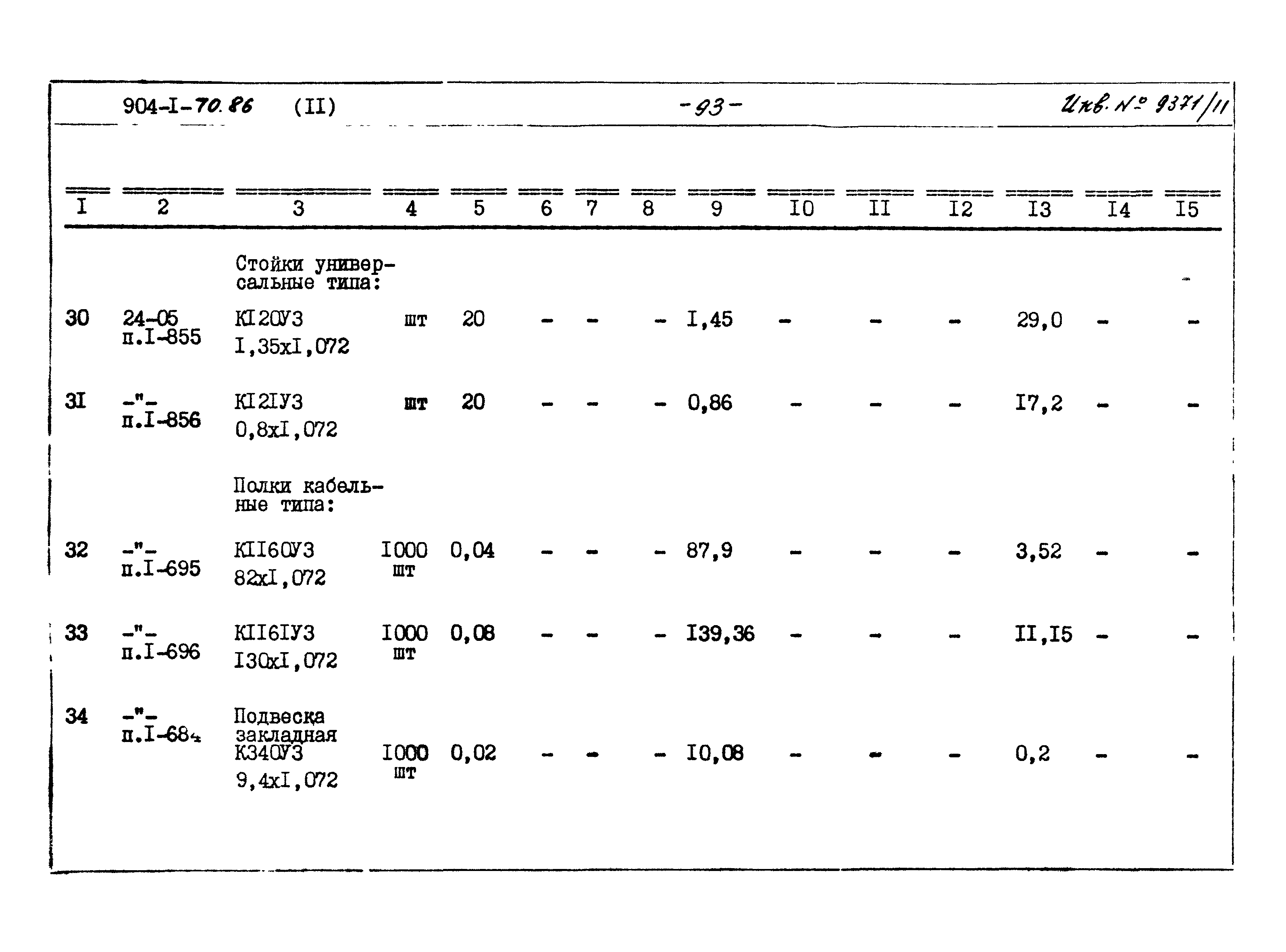 Типовой проект 904-1-70.86