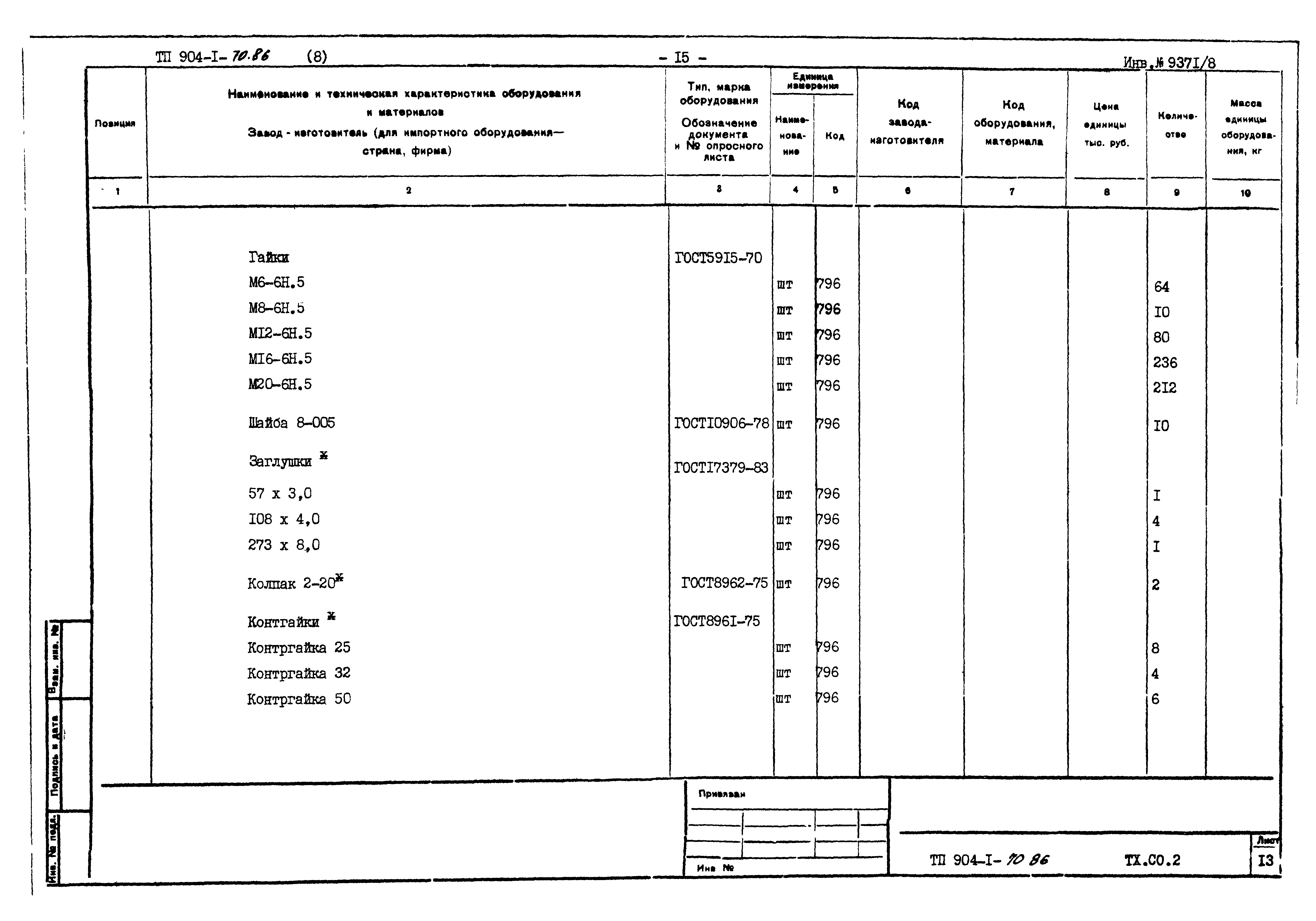 Типовой проект 904-1-70.86
