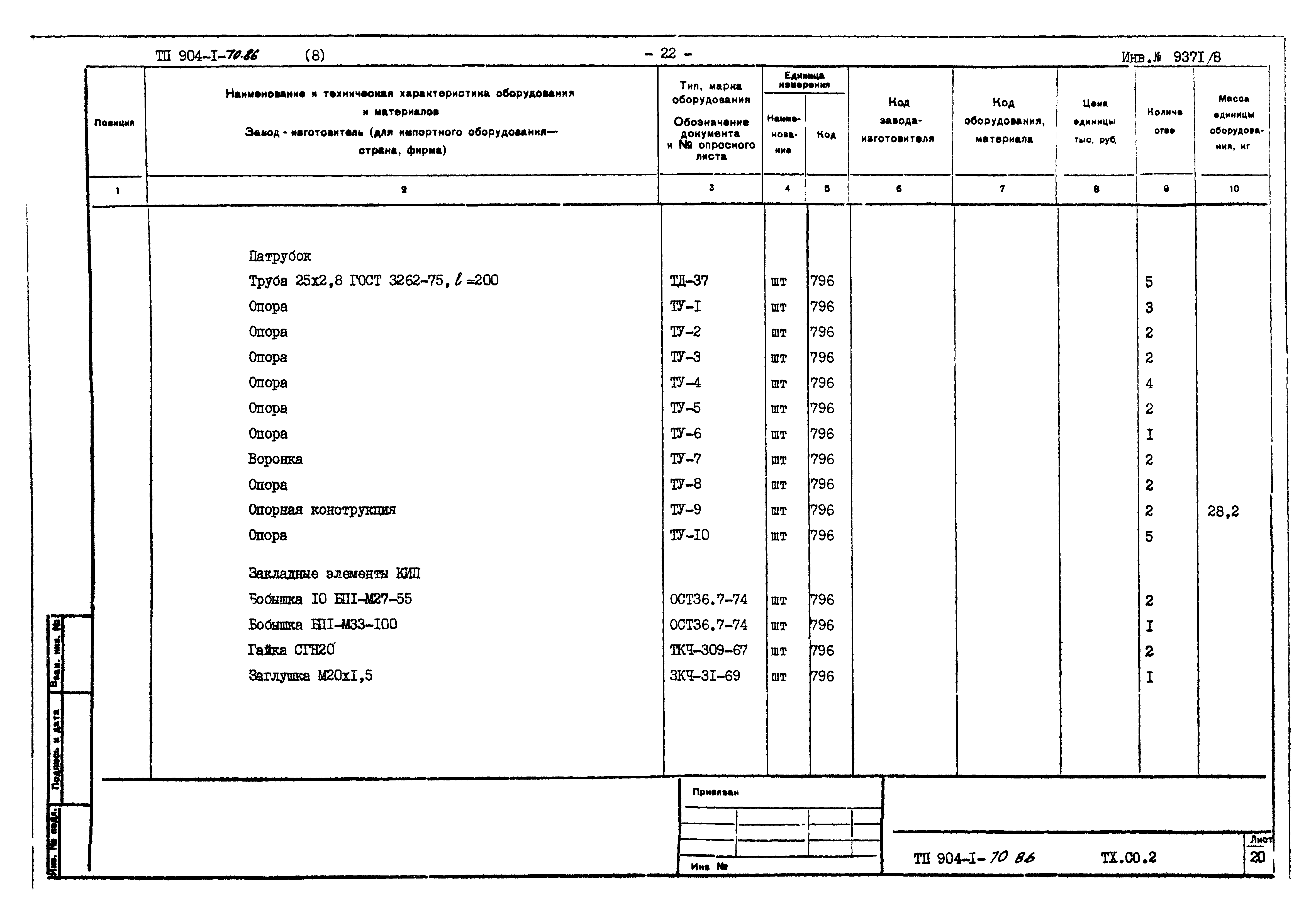 Типовой проект 904-1-70.86