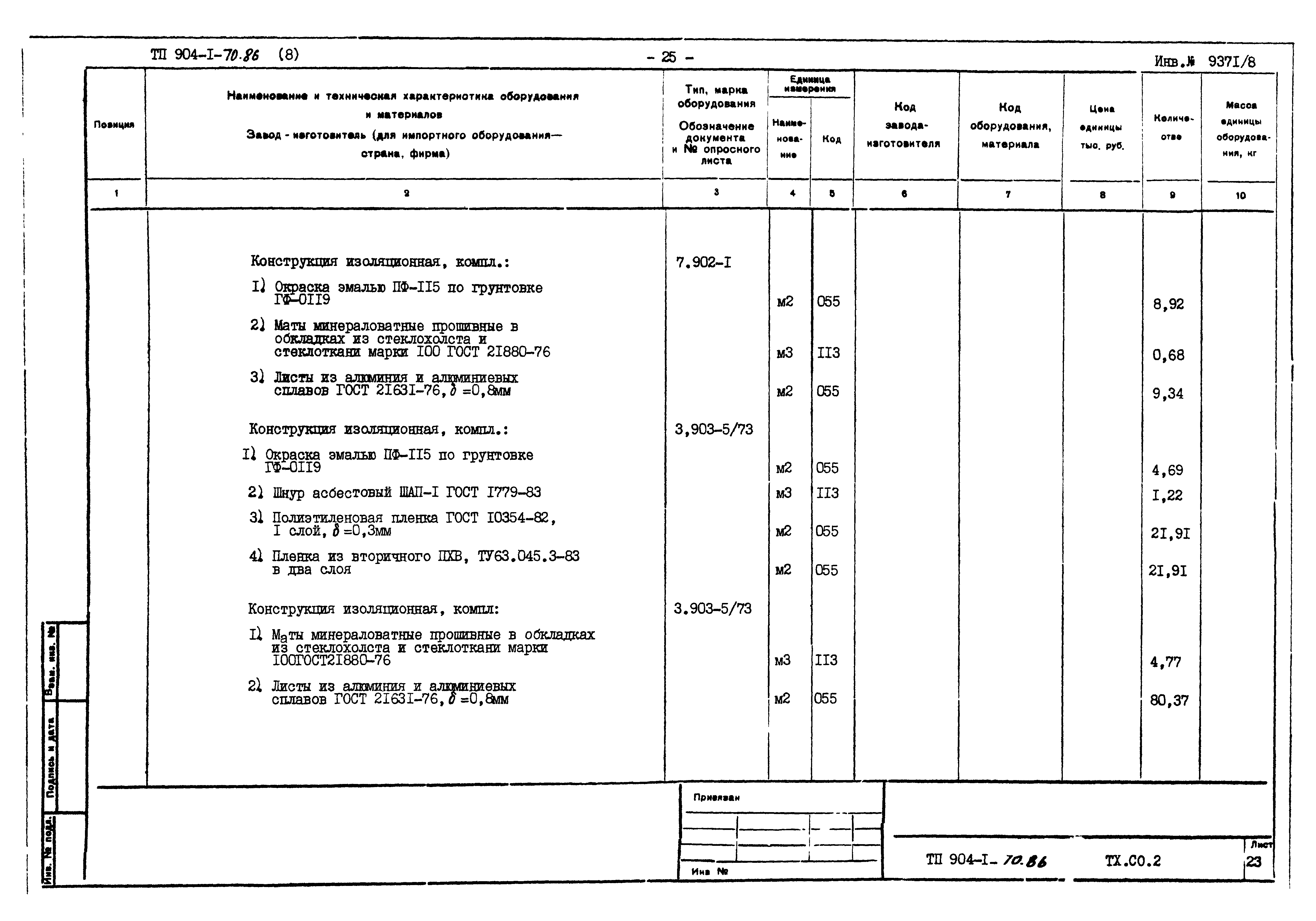 Типовой проект 904-1-70.86