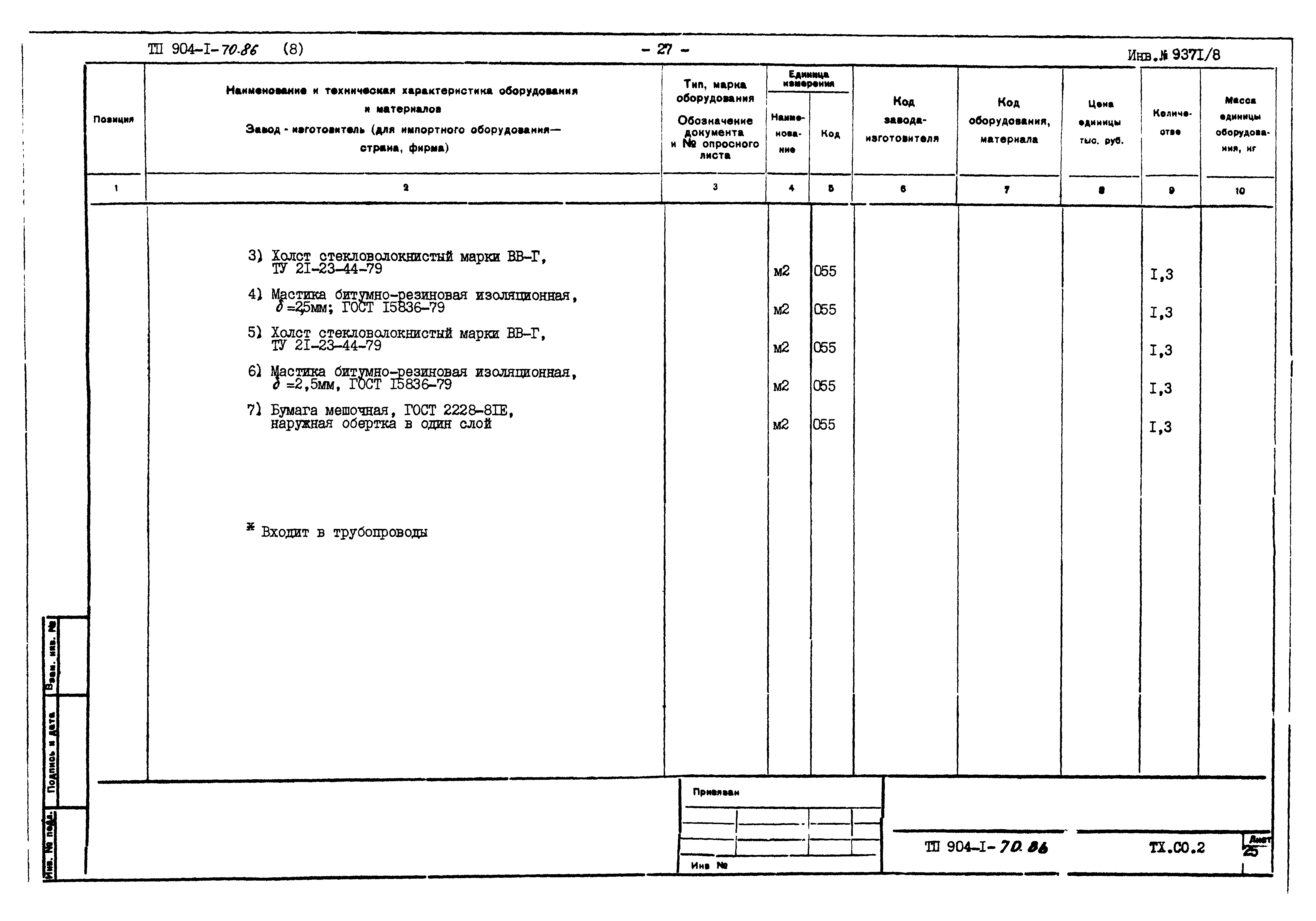 Типовой проект 904-1-70.86