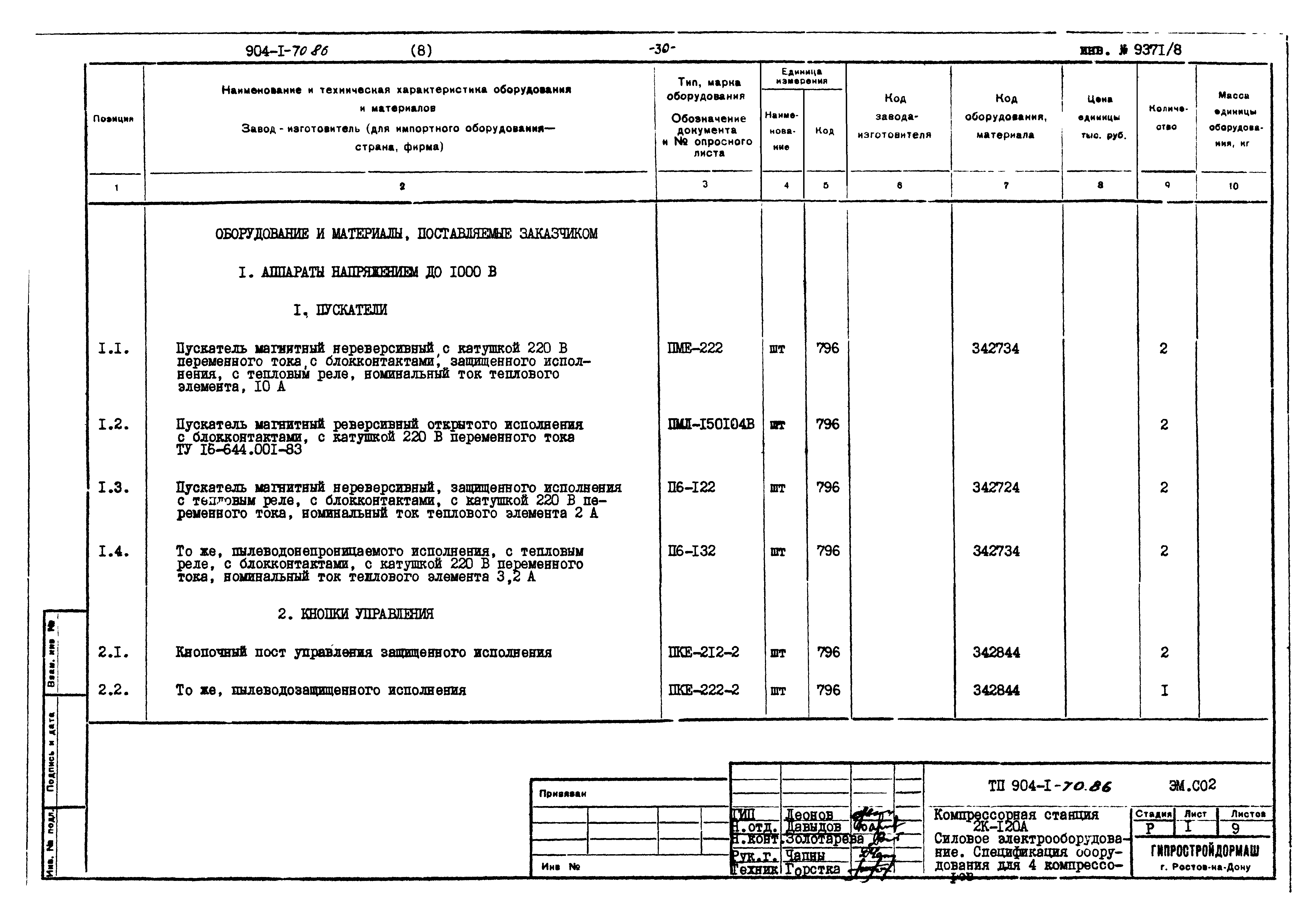 Типовой проект 904-1-70.86
