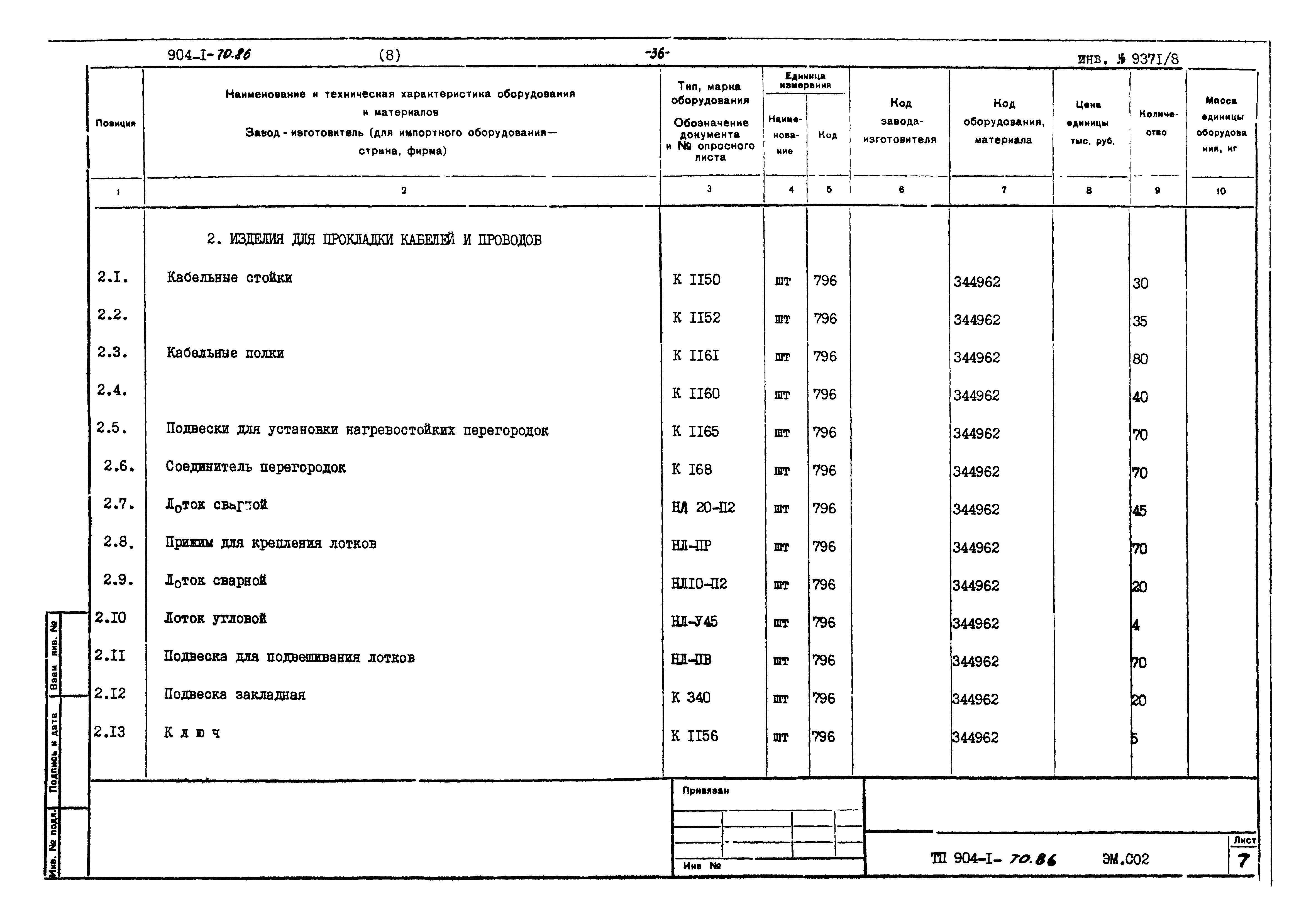 Типовой проект 904-1-70.86