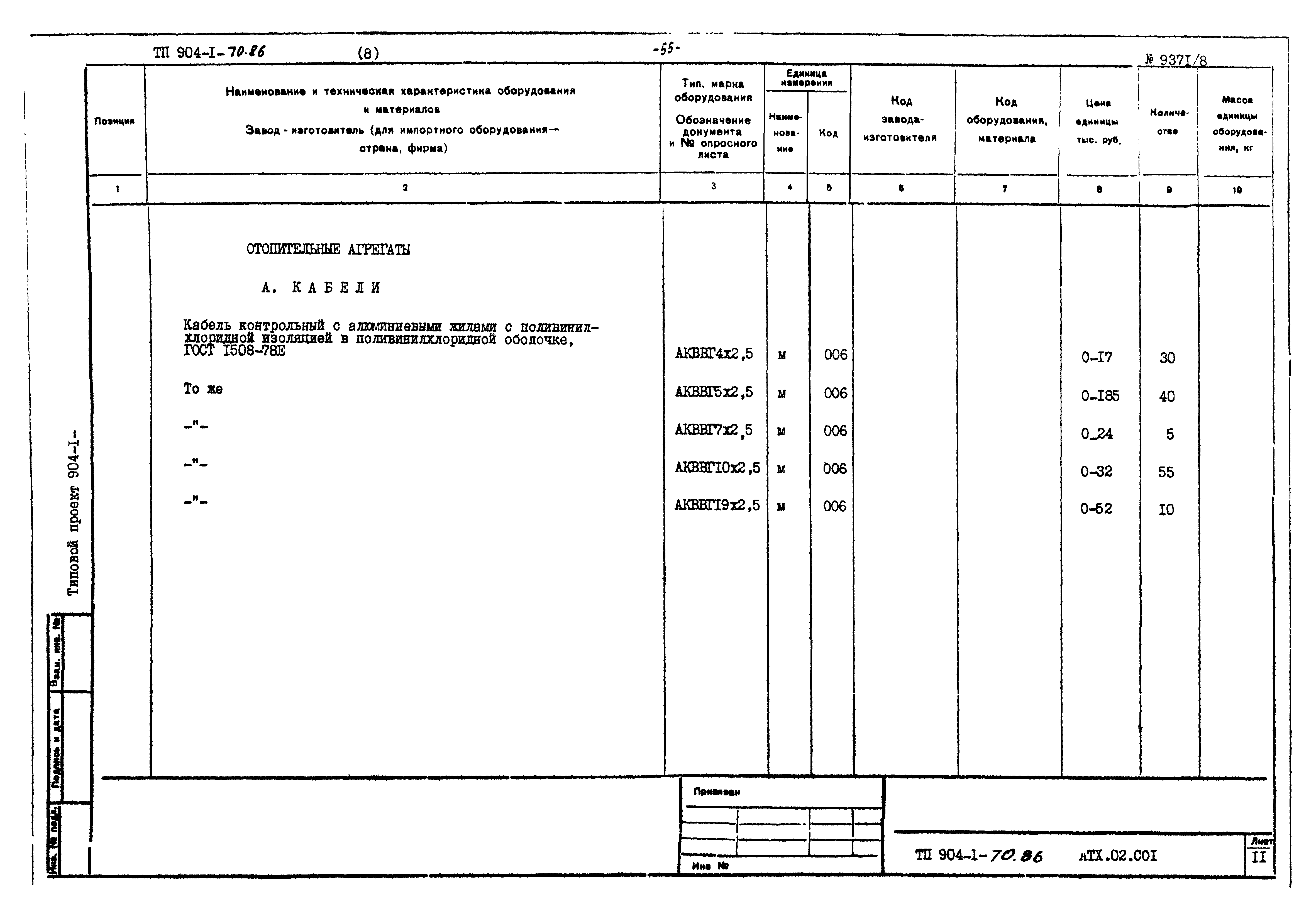 Типовой проект 904-1-70.86