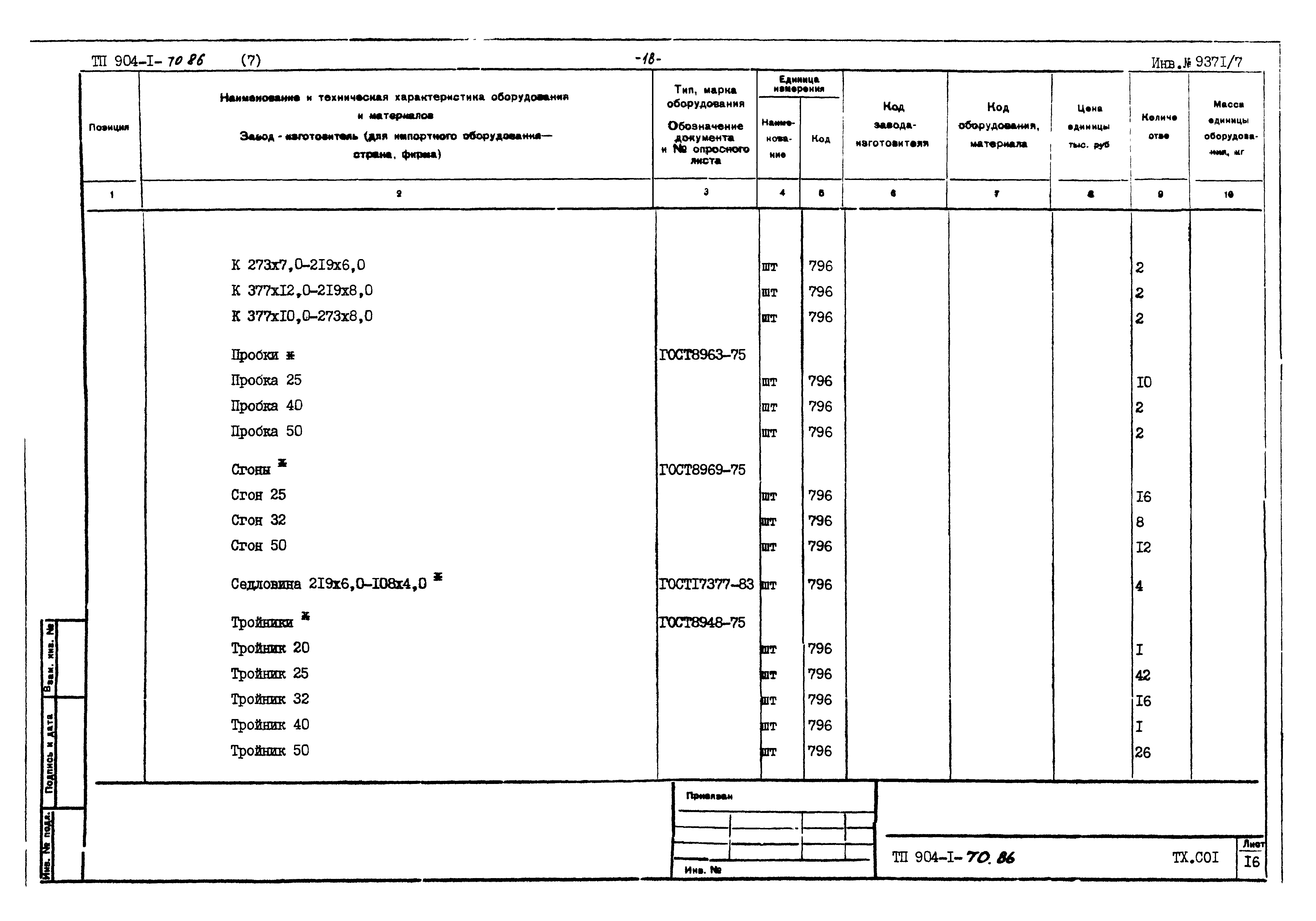 Типовой проект 904-1-70.86