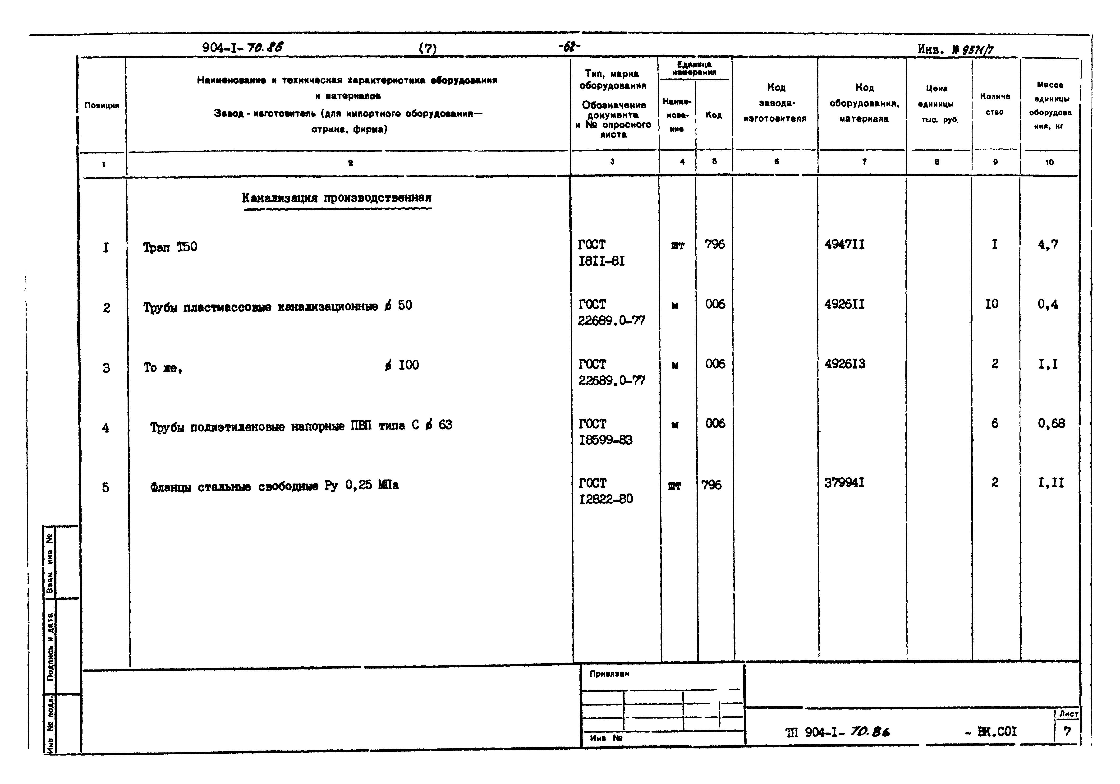 Типовой проект 904-1-70.86