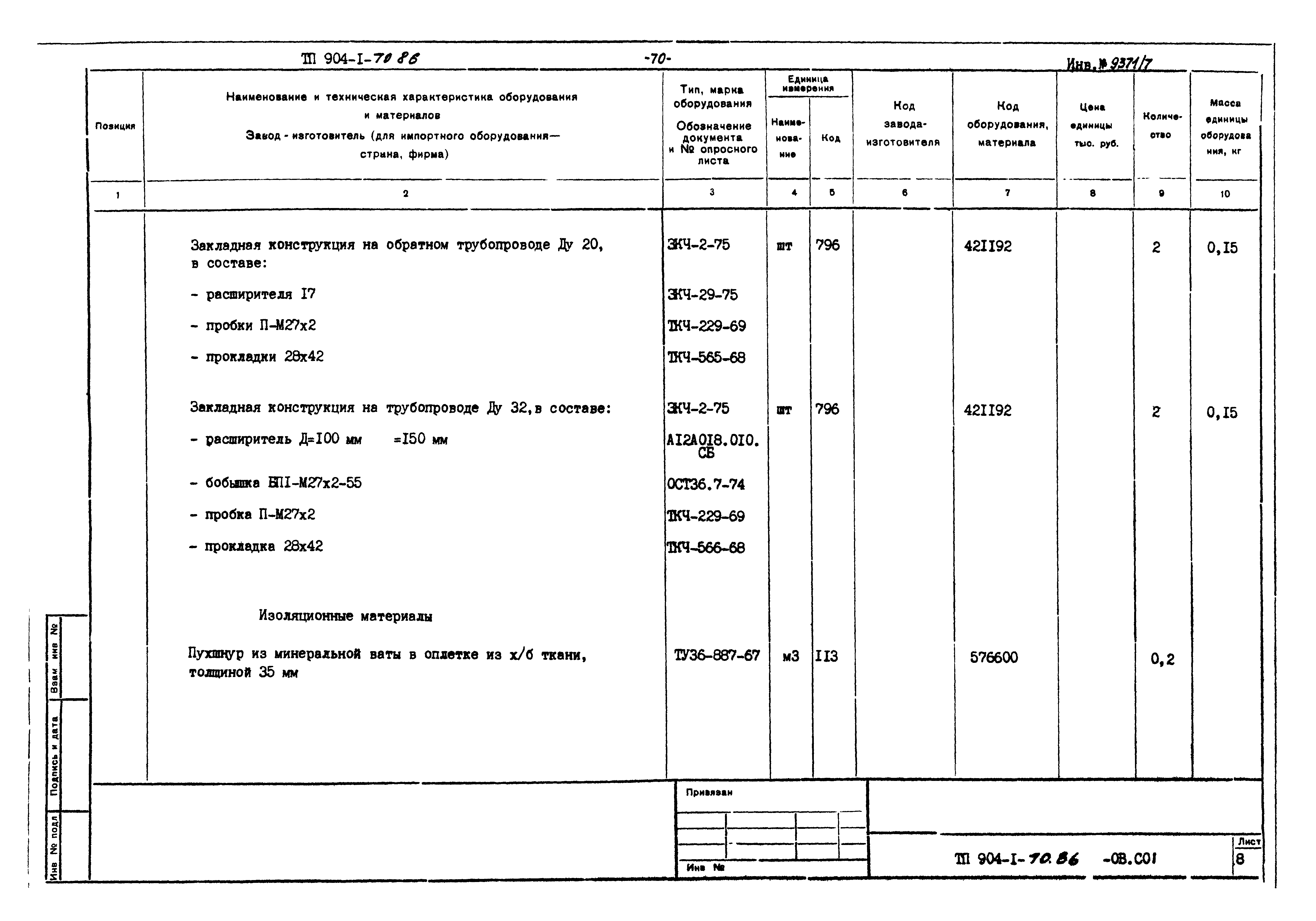 Типовой проект 904-1-70.86
