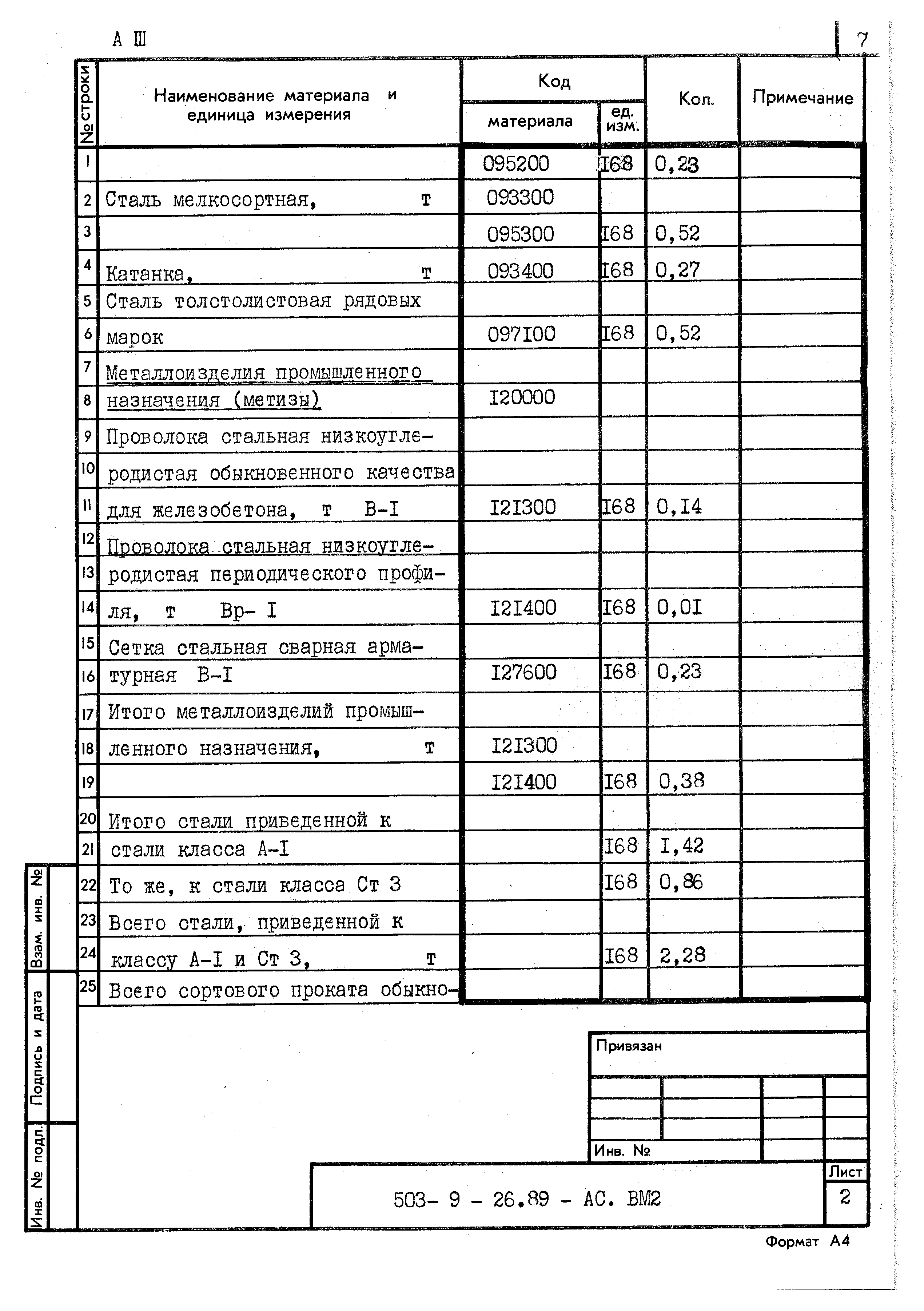 Типовой проект 503-9-26.89