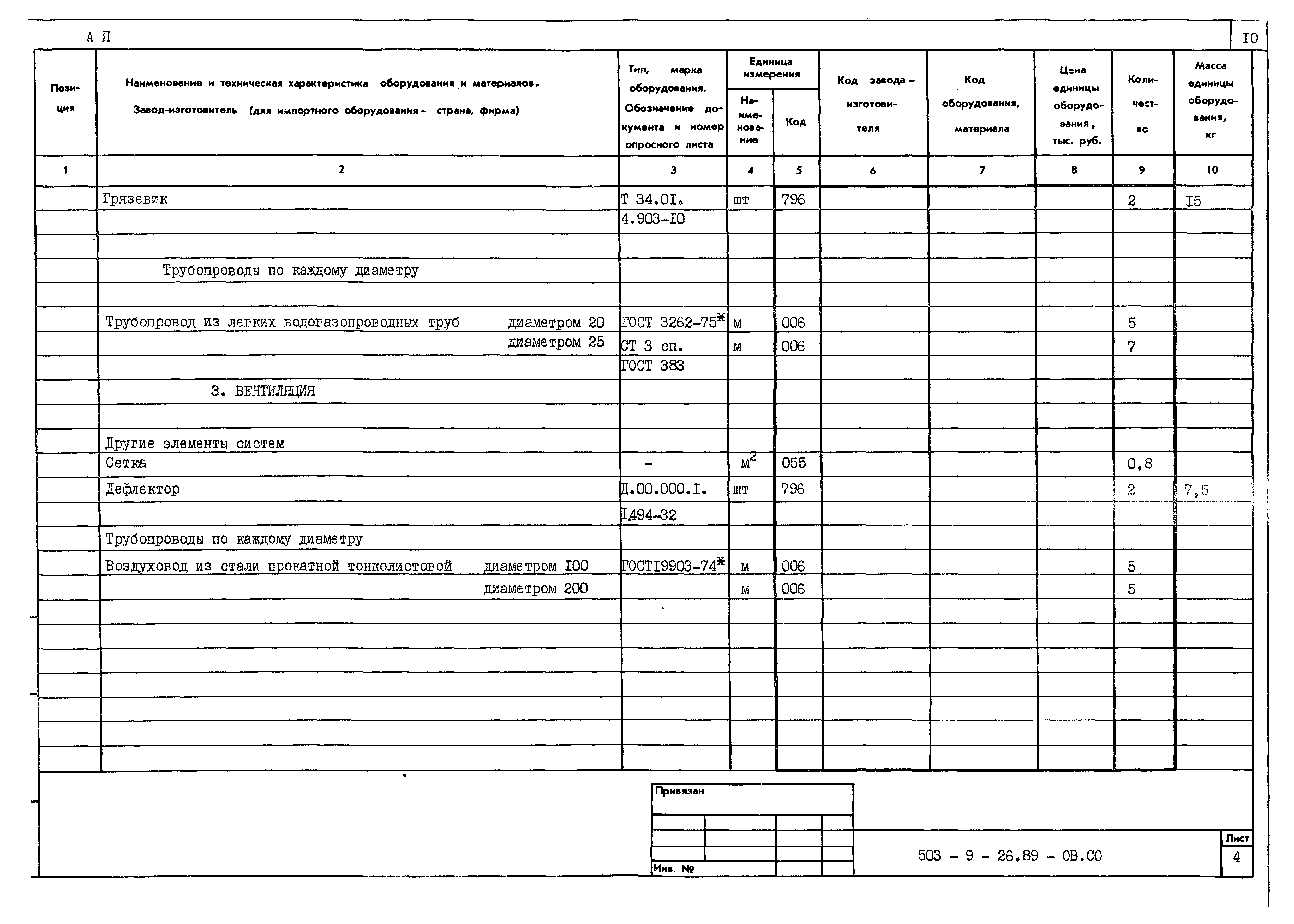 Типовой проект 503-9-26.89