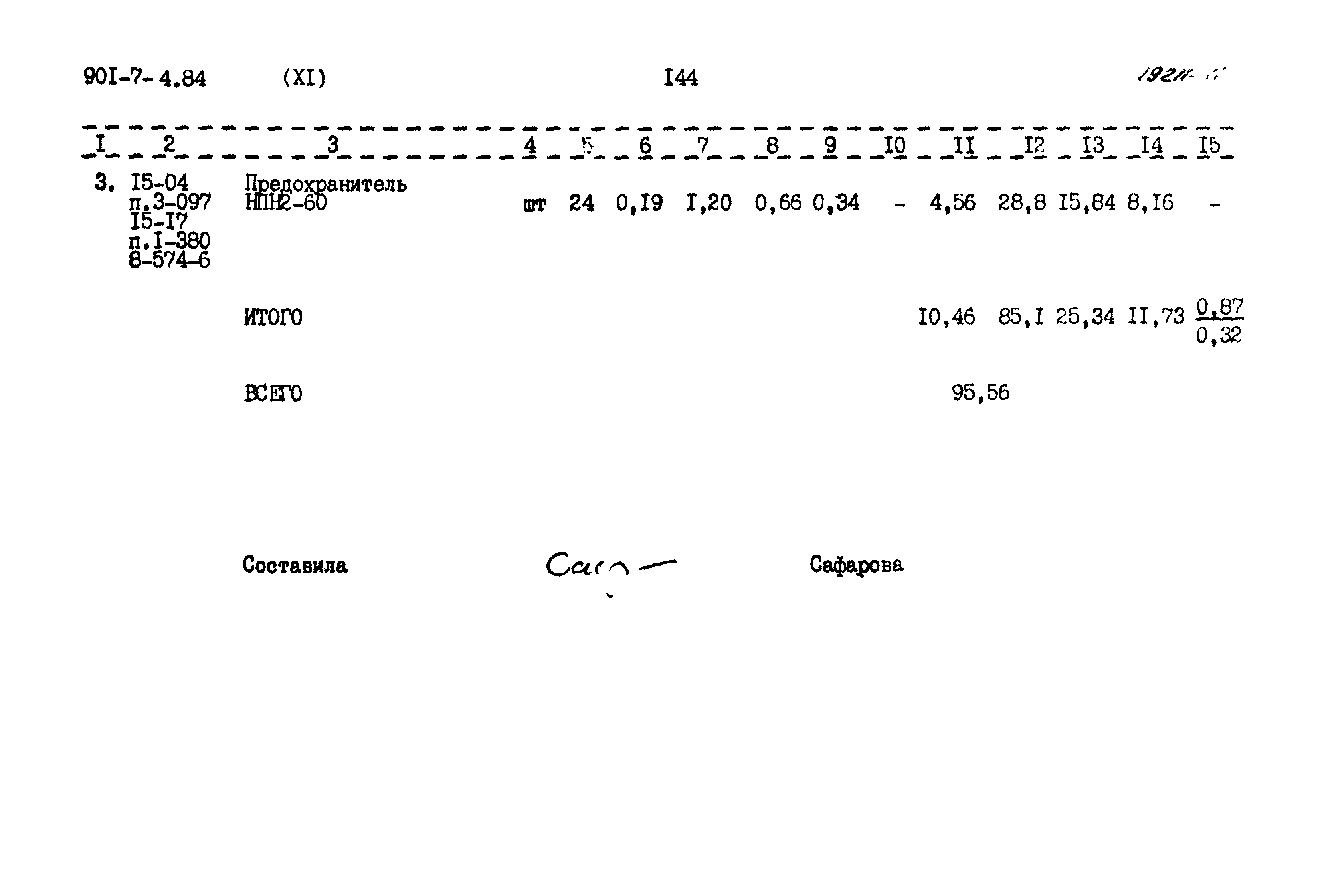 Типовой проект 901-7-4.84