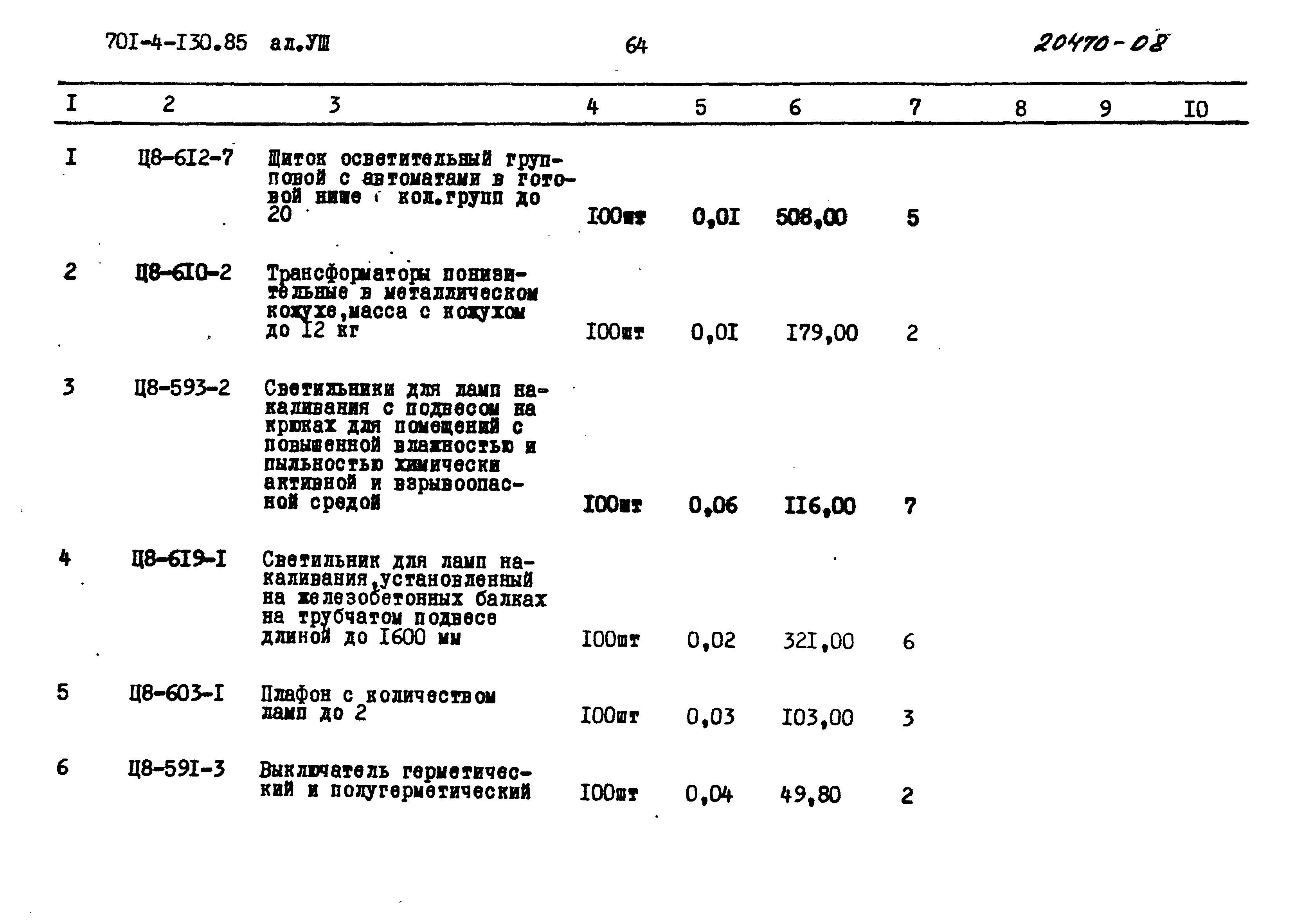 Типовой проект 701-4-130.85