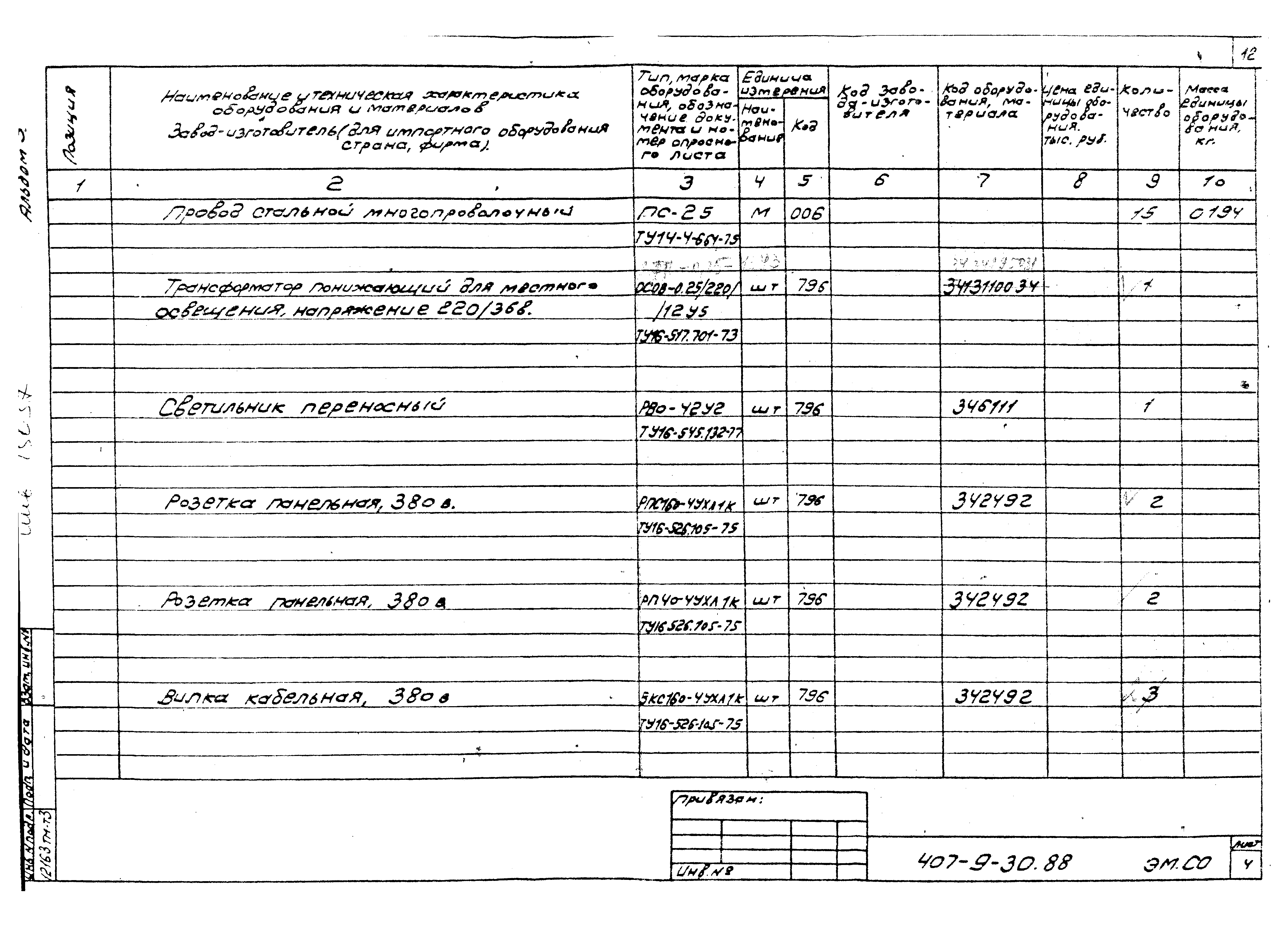 Типовой проект 407-9-30.88