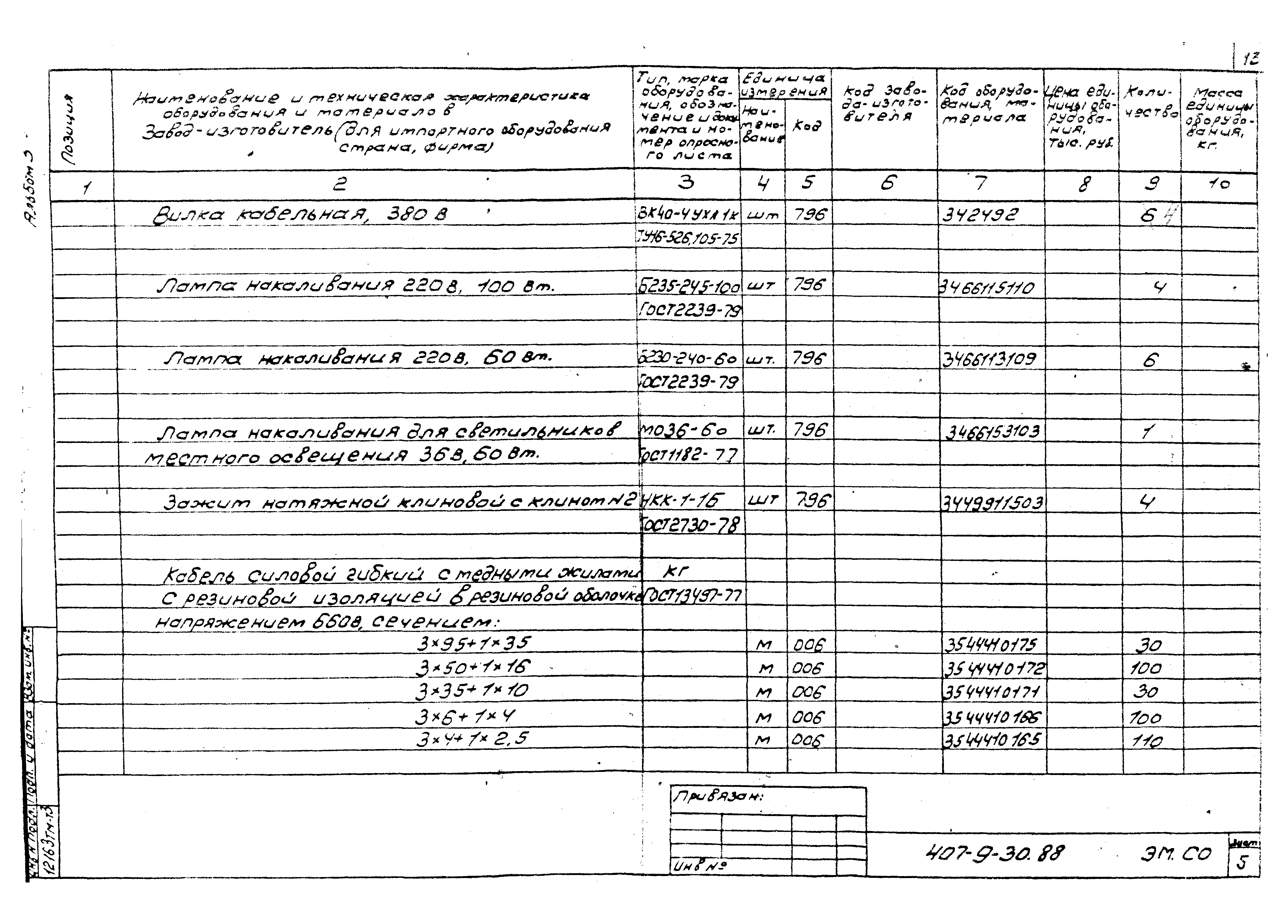 Типовой проект 407-9-30.88
