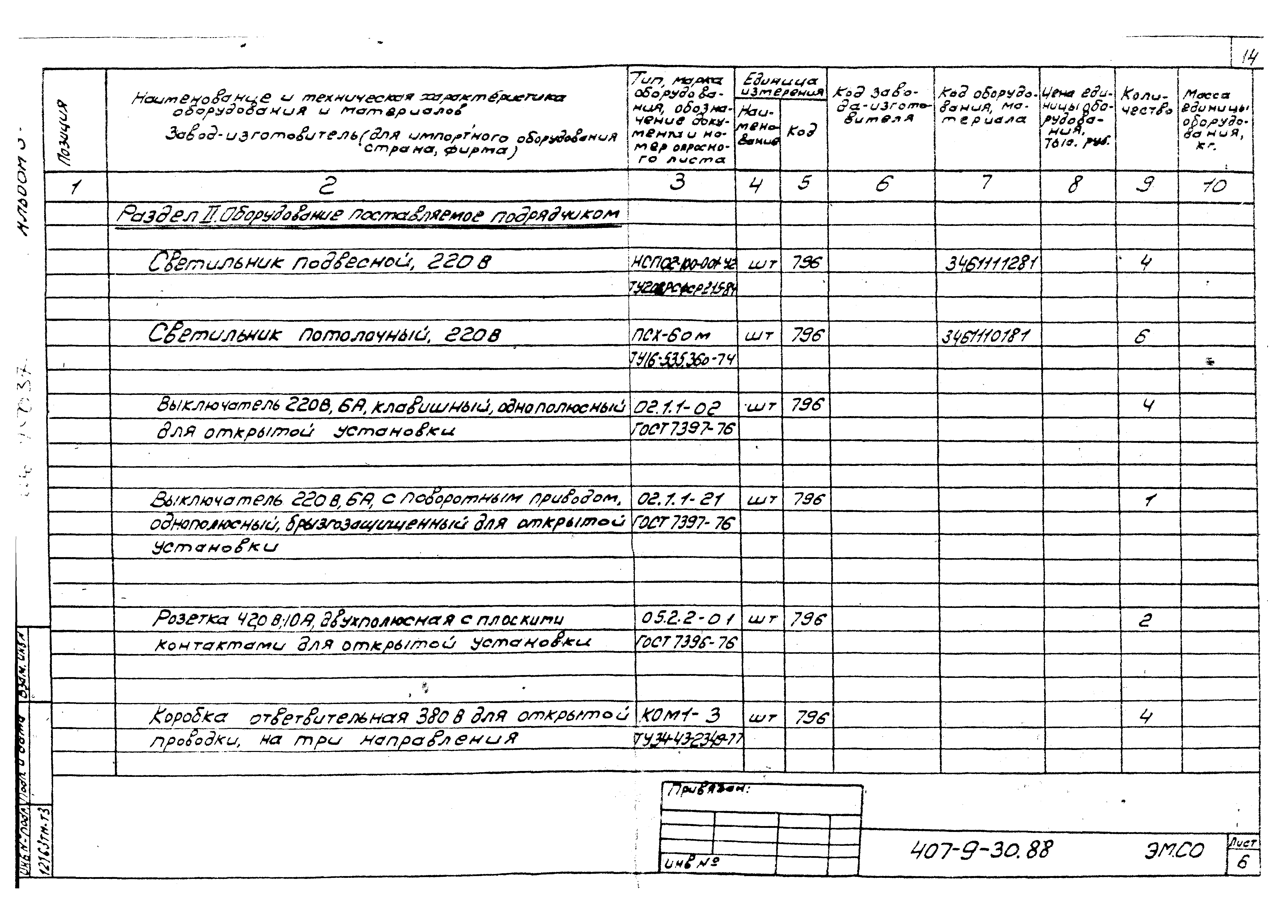Типовой проект 407-9-30.88