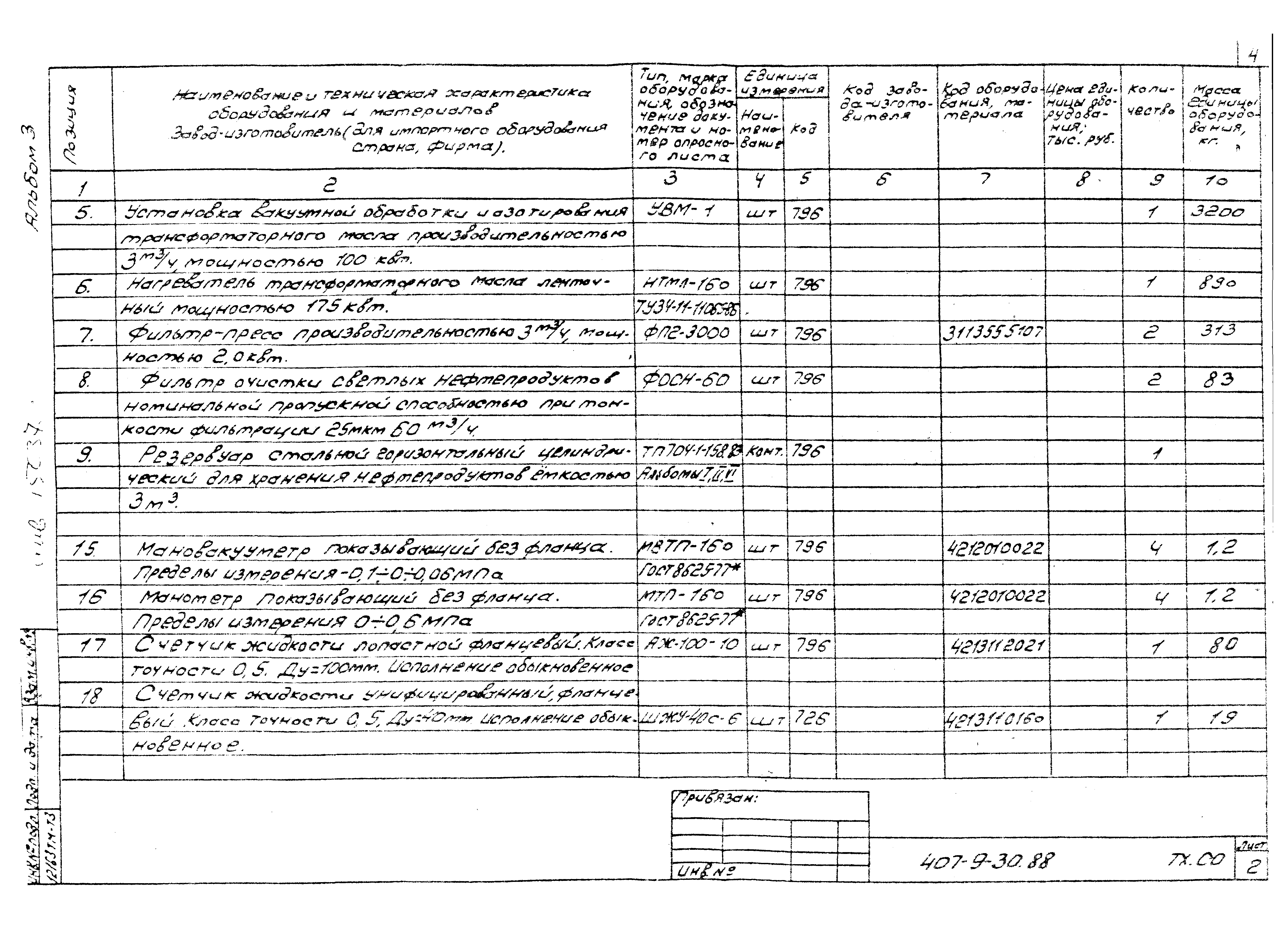 Типовой проект 407-9-30.88