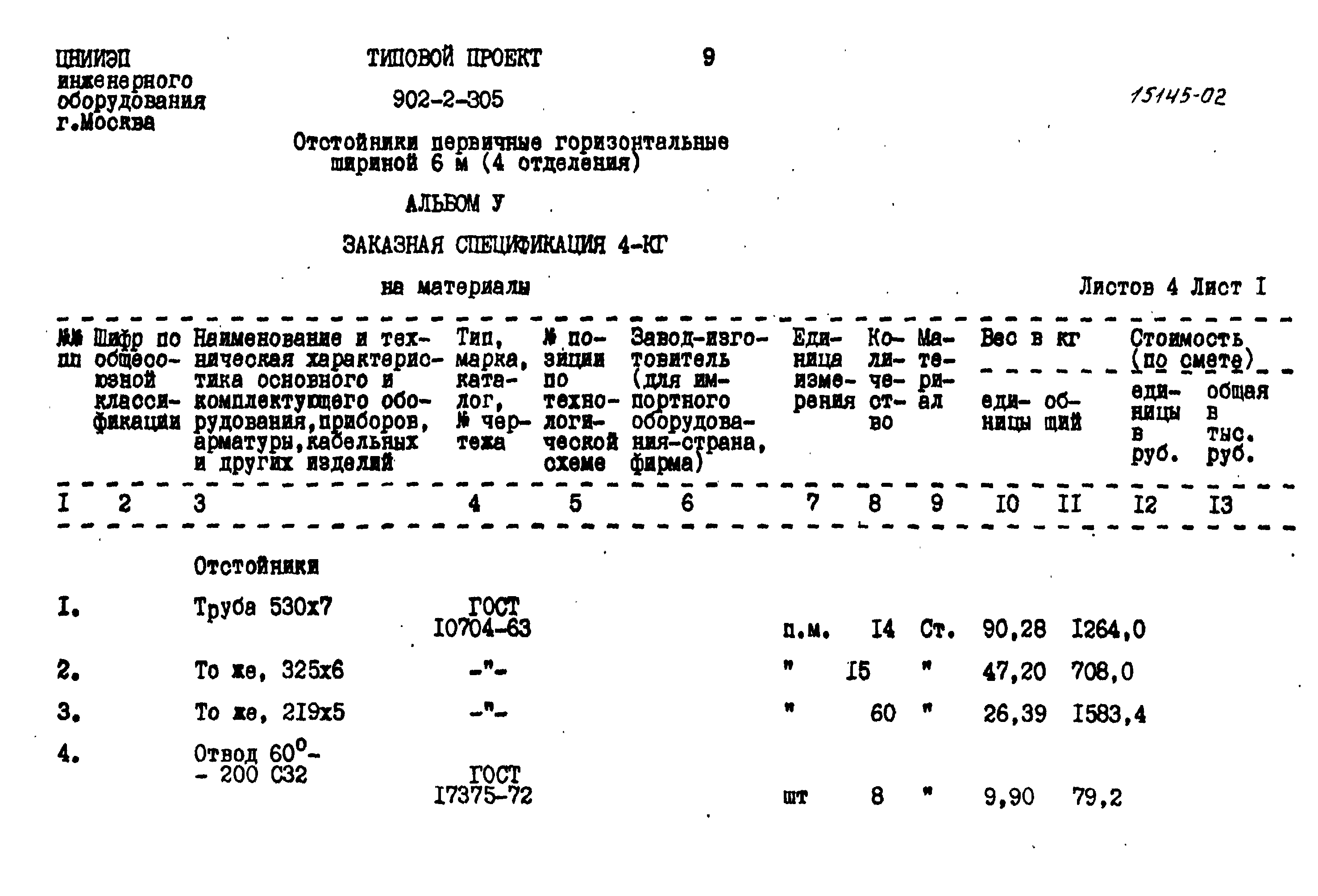 Типовой проект 902-2-305