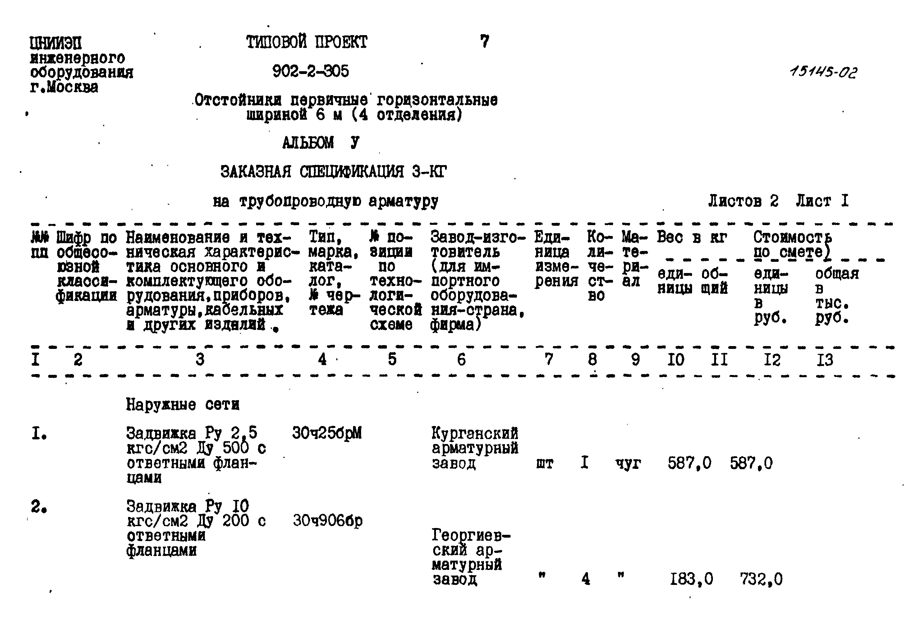 Типовой проект 902-2-305