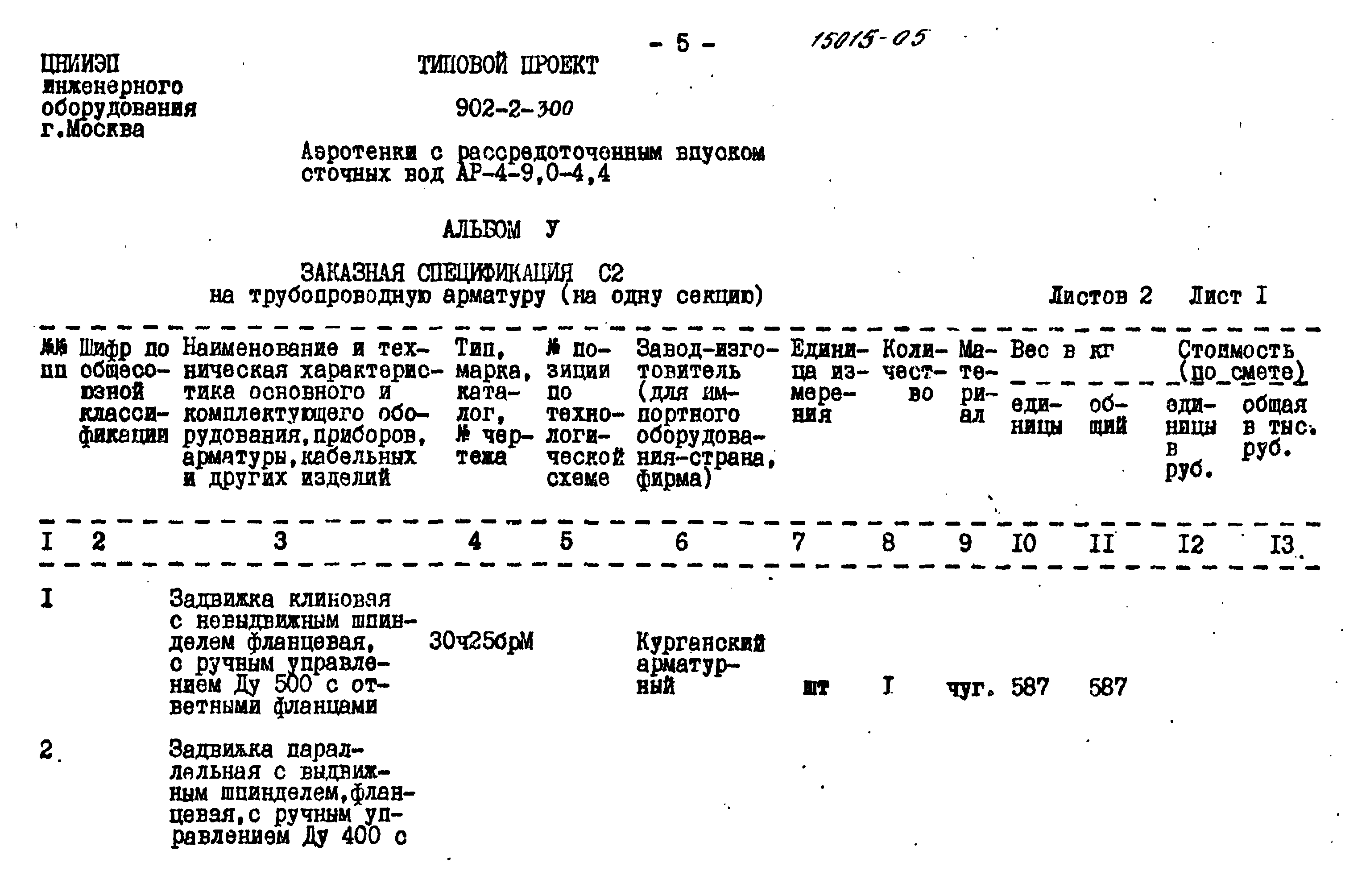 Типовой проект 902-2-300