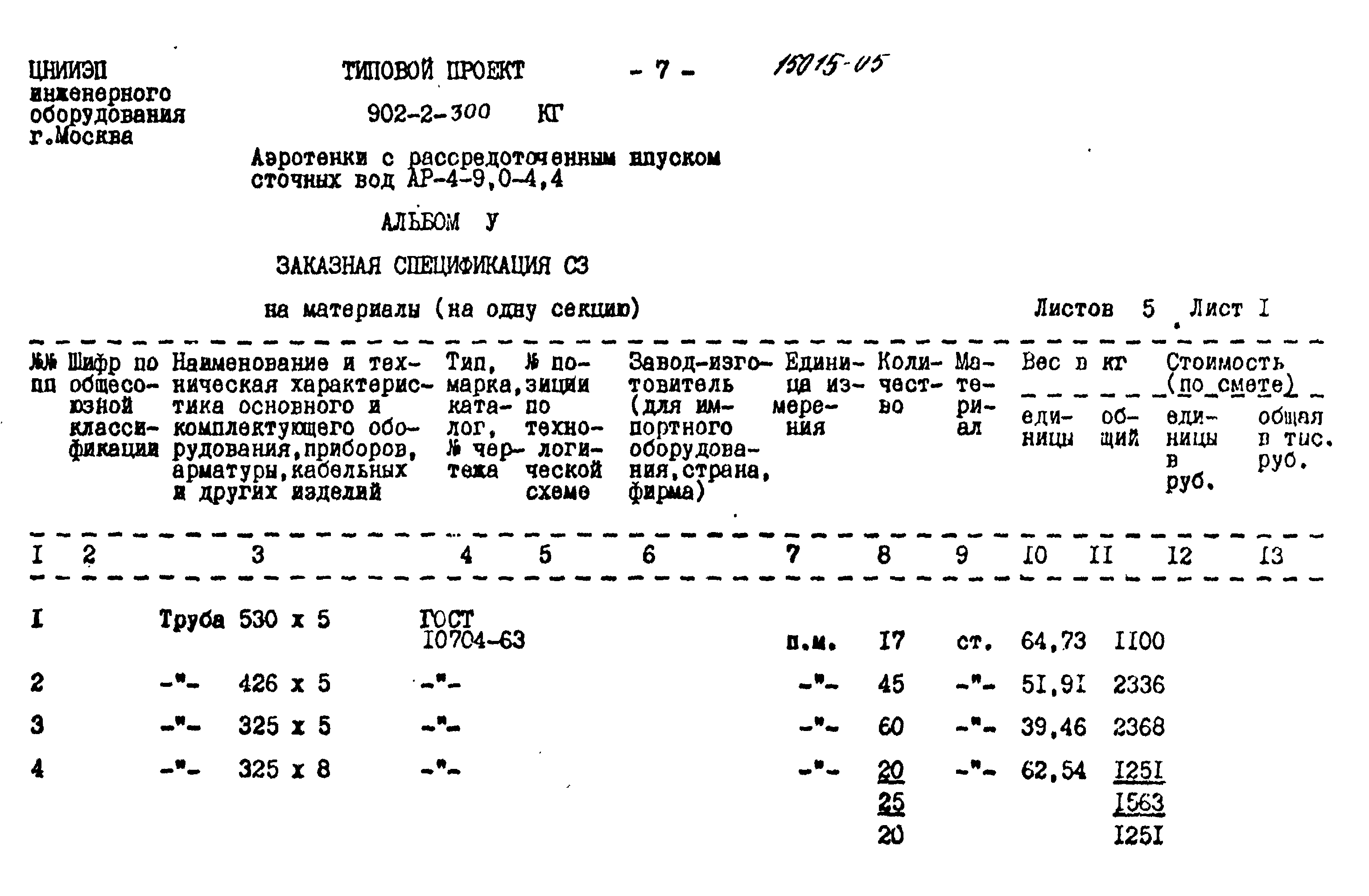 Типовой проект 902-2-300