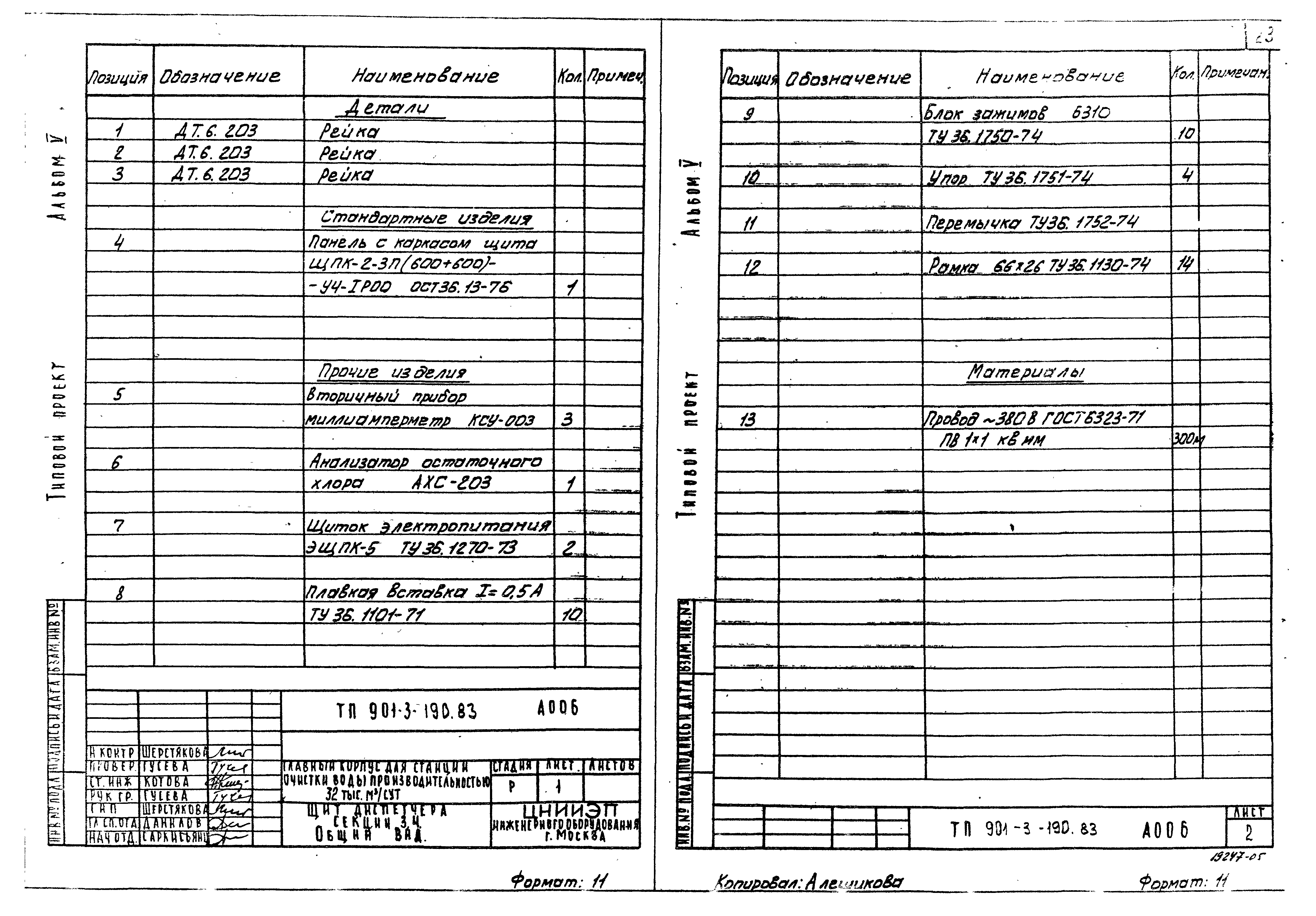 Типовой проект 901-3-190.83